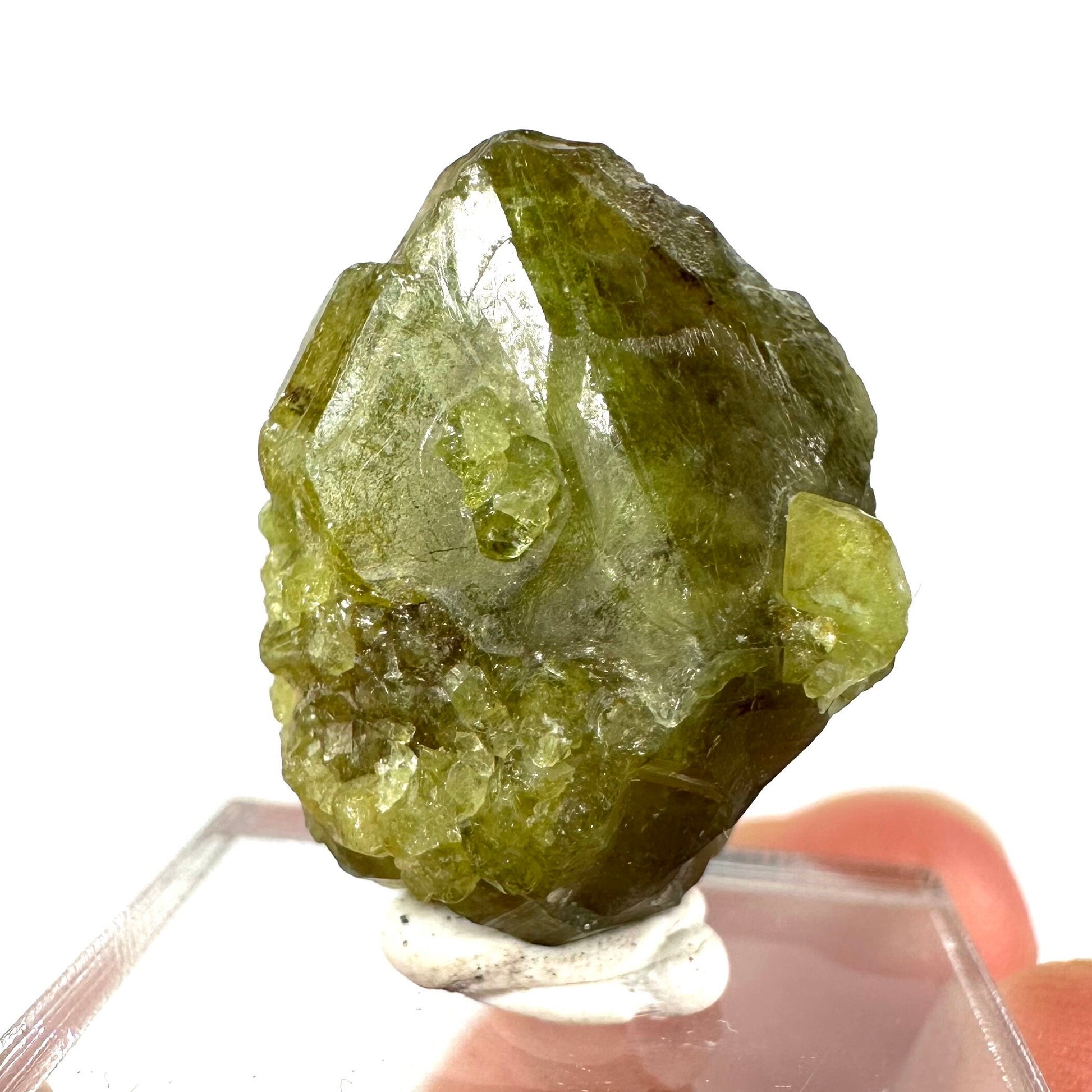 Andradite-Grossular Garnet (Mali) | green garnet, raw garnet crystal, grossular garnet crystal, raw green garnet, mineral specimen, crystals