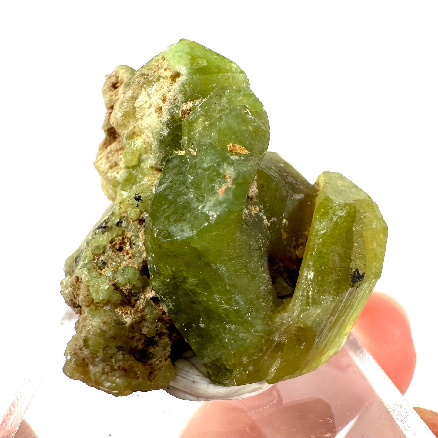 Andradite-Grossular Garnet (Mali) | green garnet, raw garnet crystal, grossular garnet crystal, raw green garnet, mineral specimen, crystals