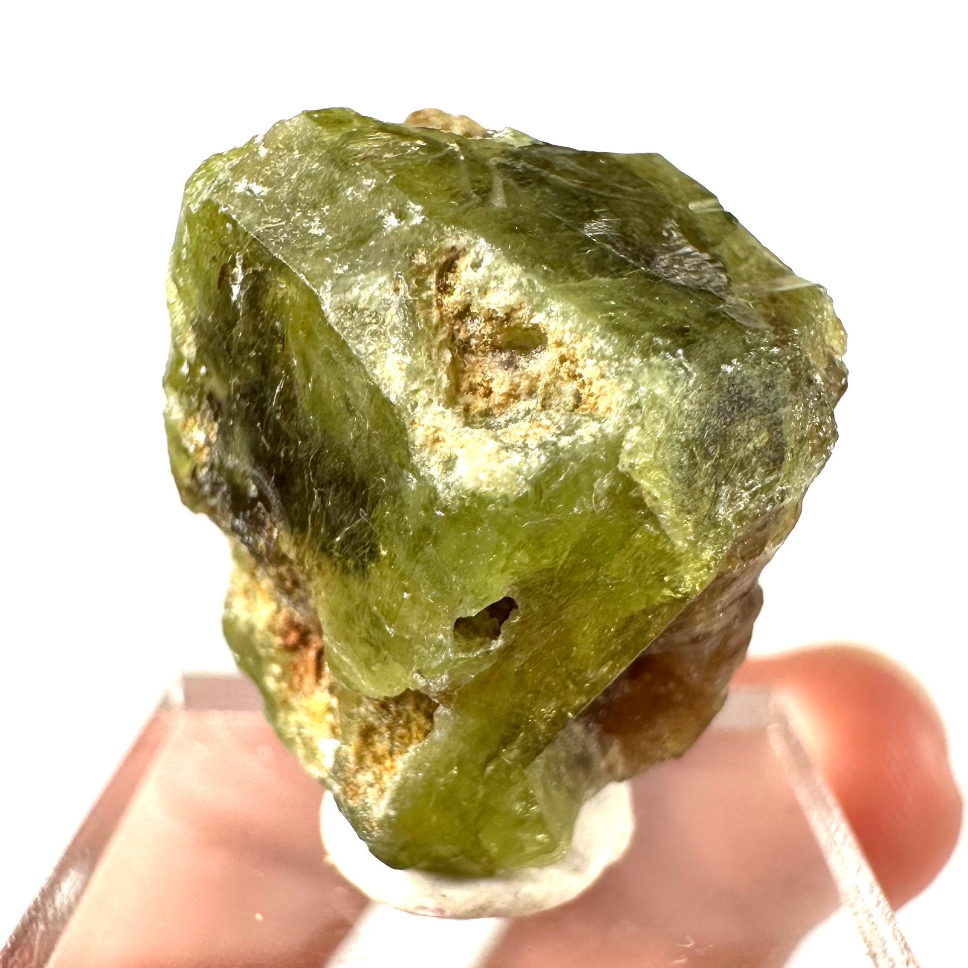 Andradite-Grossular Garnet (Mali) | green garnet, raw garnet crystal, grossular garnet crystal, raw green garnet, mineral specimen, crystals