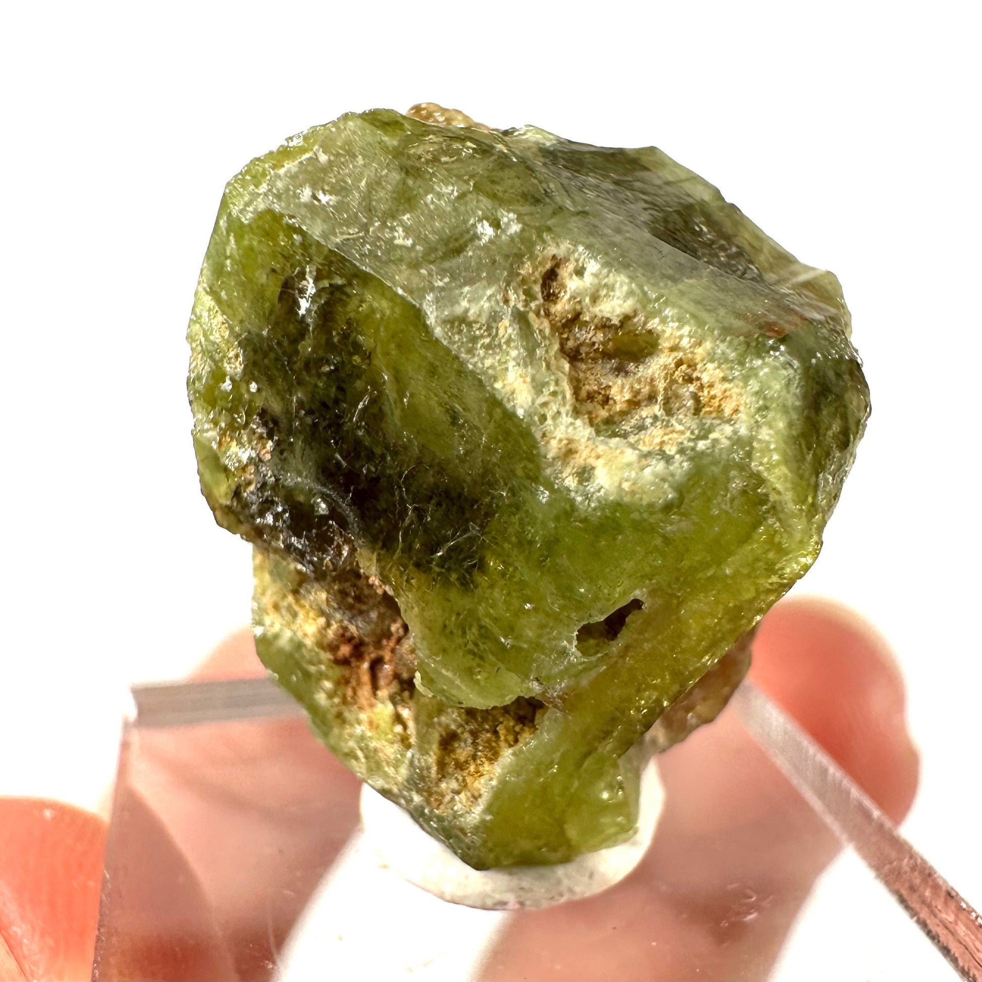 Andradite-Grossular Garnet (Mali) | green garnet, raw garnet crystal, grossular garnet crystal, raw green garnet, mineral specimen, crystals