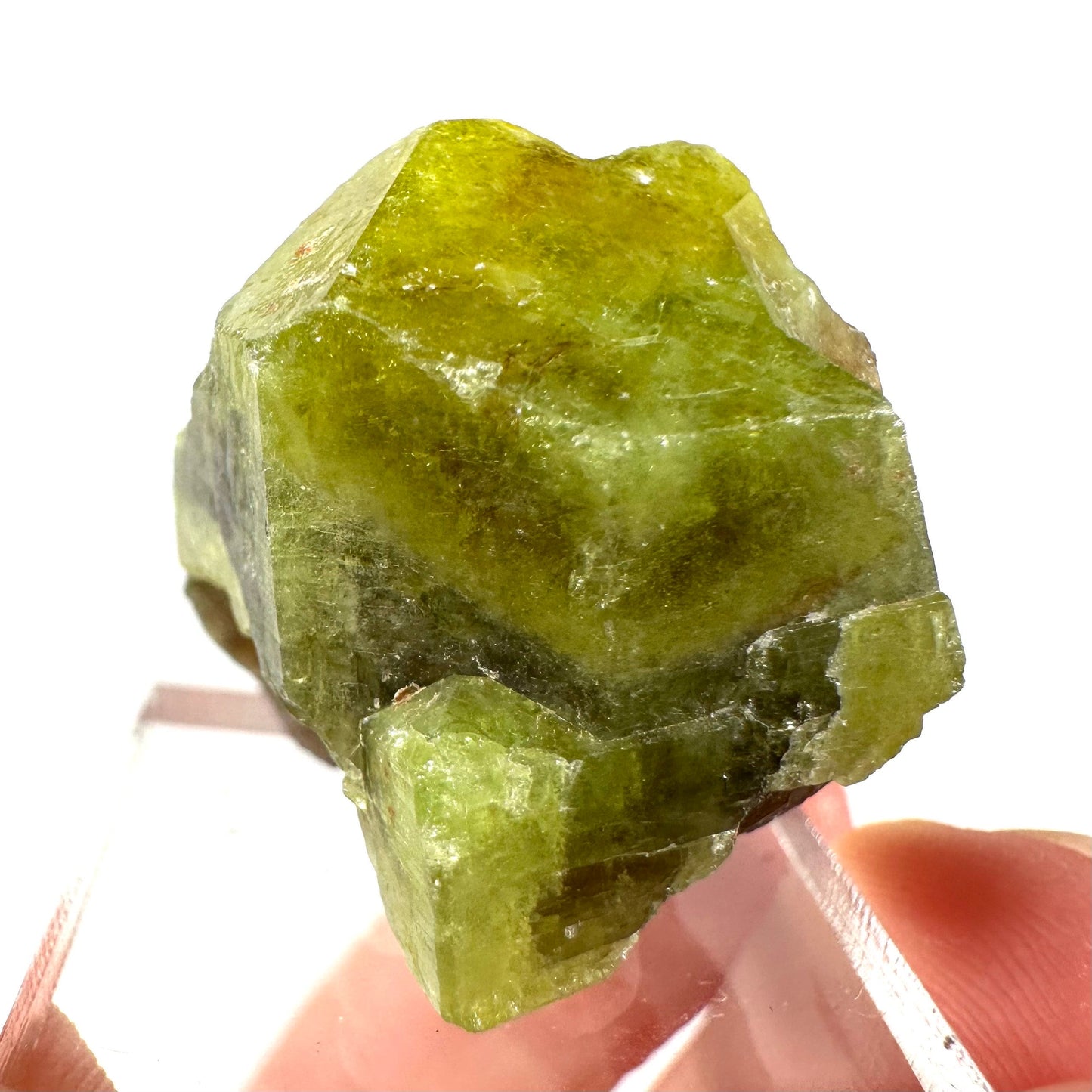 Andradite-Grossular Garnet (Mali) | green garnet, raw garnet crystal, grossular garnet crystal, raw green garnet, mineral specimen, crystals