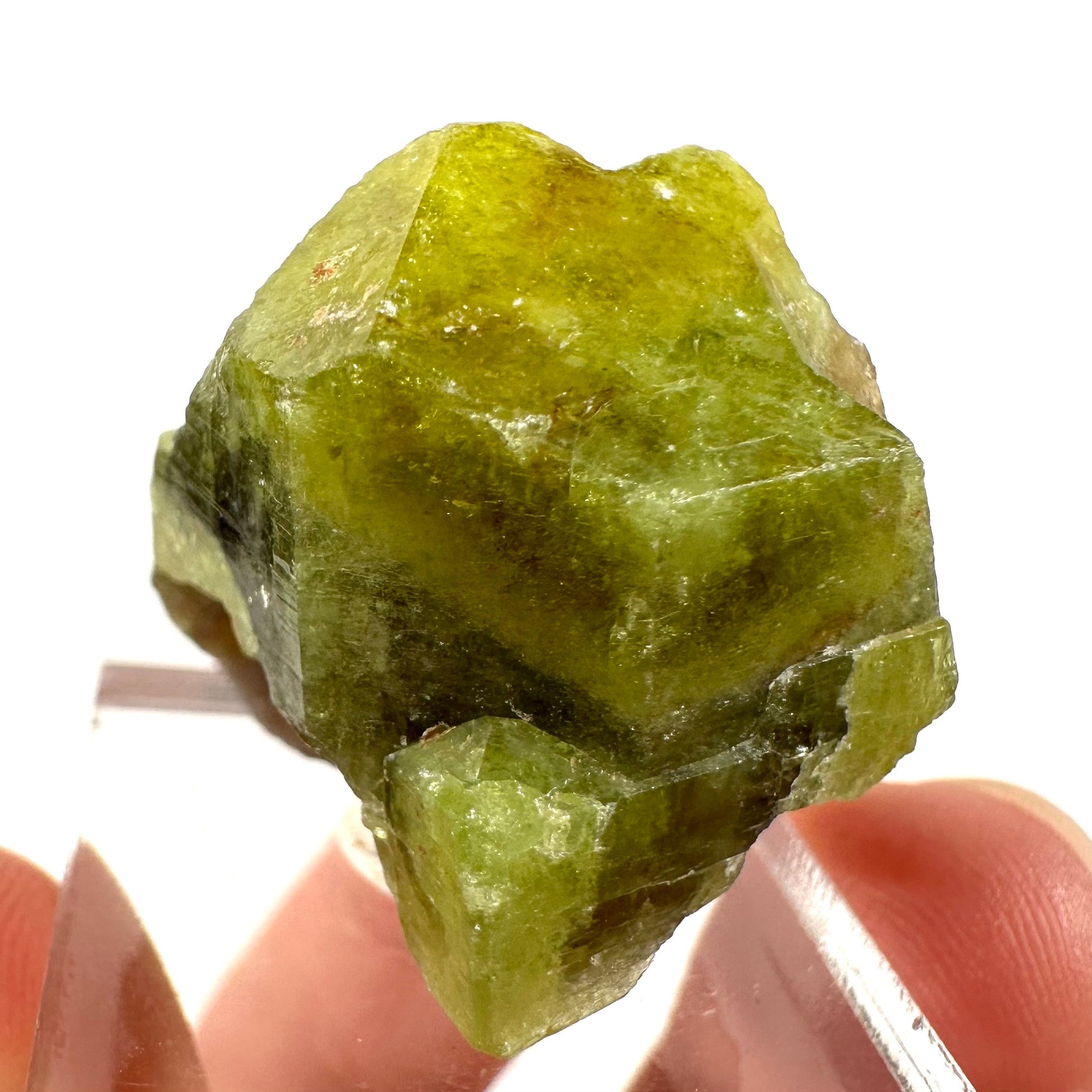 Andradite-Grossular Garnet (Mali) | green garnet, raw garnet crystal, grossular garnet crystal, raw green garnet, mineral specimen, crystals