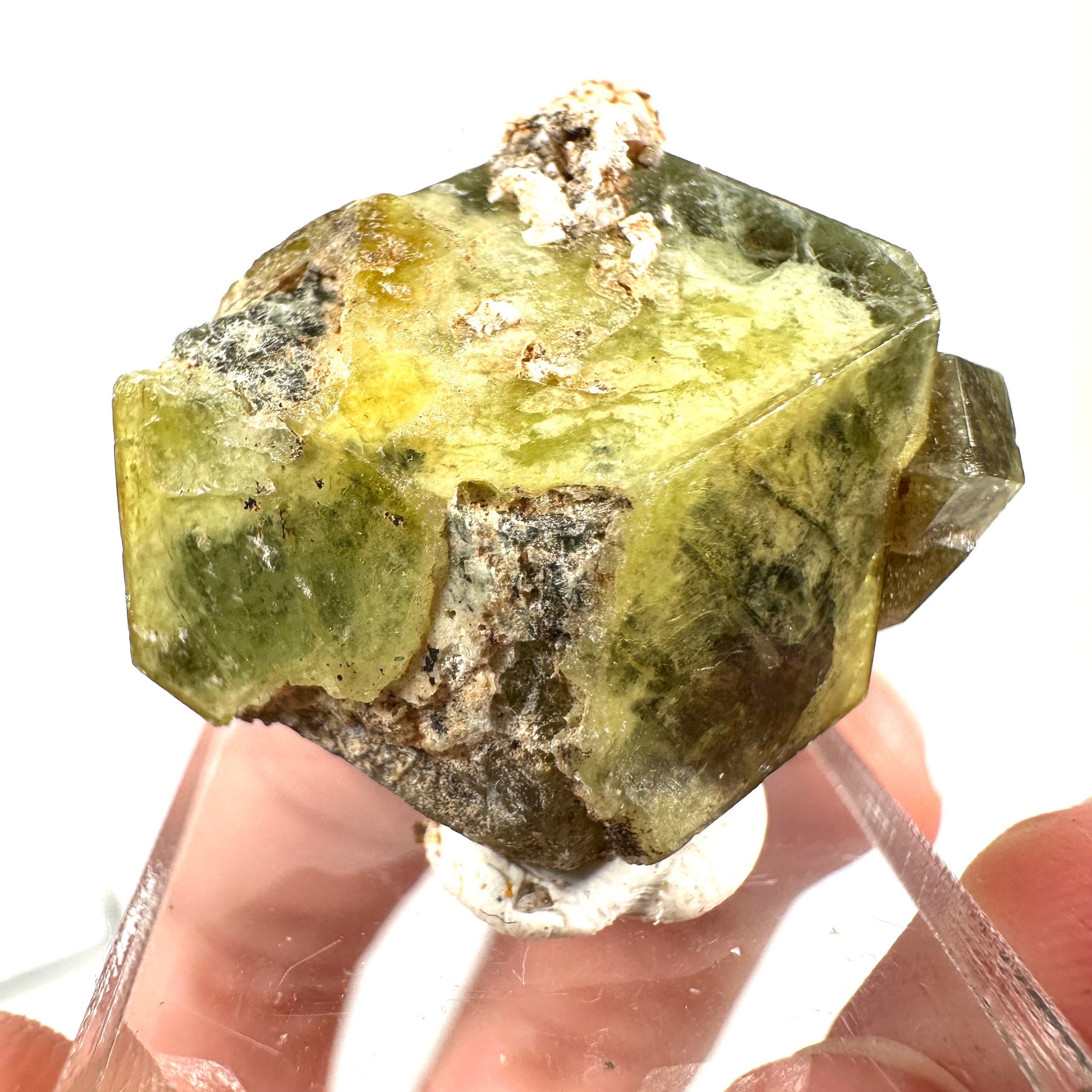 Andradite-Grossular Garnet (Mali) | green garnet, raw garnet crystal, grossular garnet crystal, raw green garnet, mineral specimen, crystals