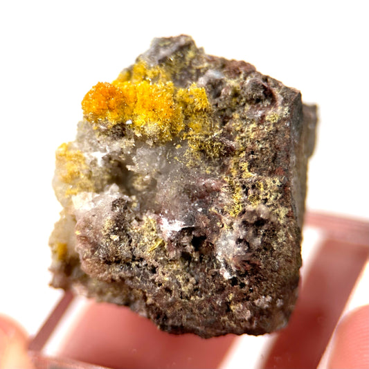 Mimetite (Mexico), yellow mimetite, mimetite on matrix, mimetite, mineral specimen