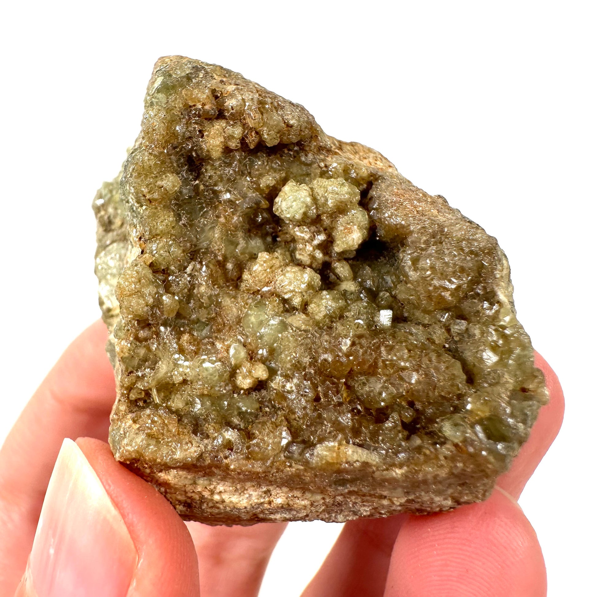 Demantoid Garnet on Matrix (Madagascar) | green garnet, rare minerals, demantoid garnet crystal, mineral specimen