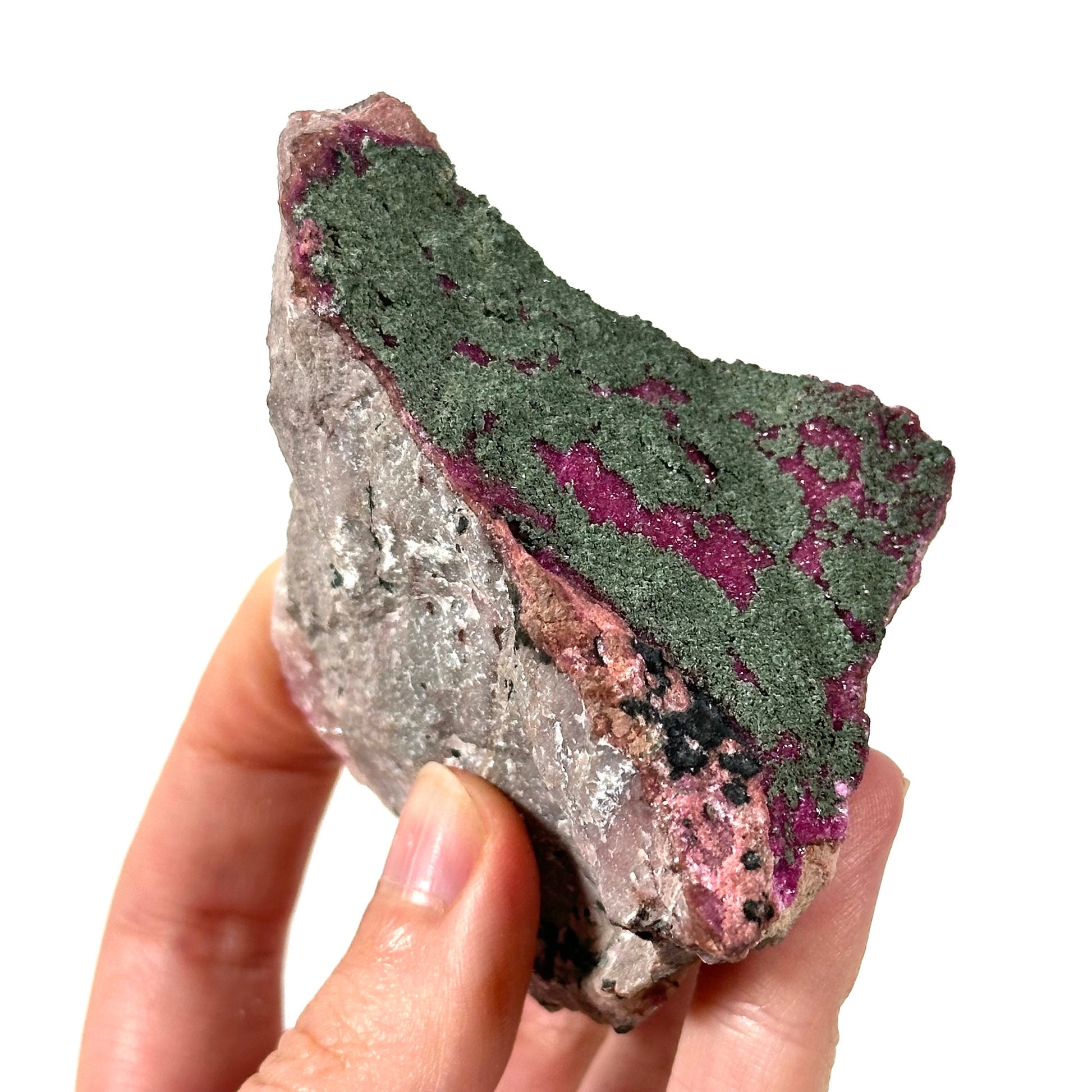 Sparkly Cobalto Calcite with Kolwezite (Congo) | cobalto calcite, cobaltoan calcite, salrose, mineral specimen, crystals
