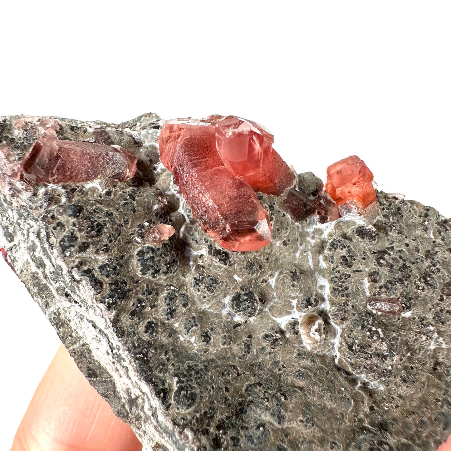 Rhodochrosite on Matrix (Peru) | rhodochrosite crystal, rare crystals, mineral specimen, rare minerals, natural rhodochrosite