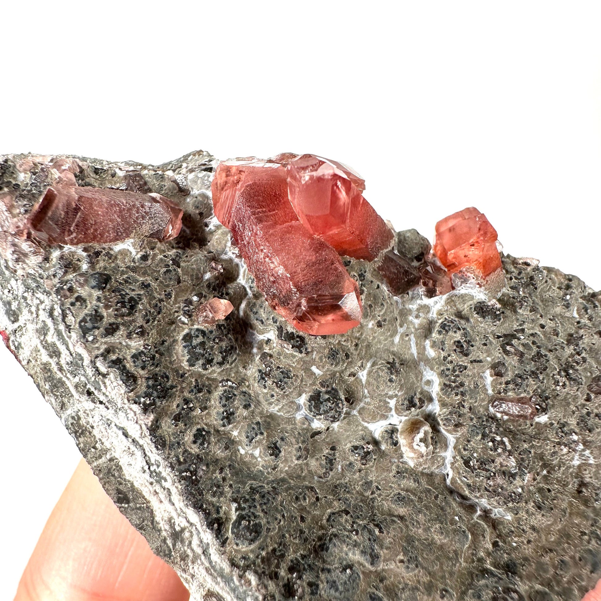 Rhodochrosite on Matrix (Peru) | rhodochrosite crystal, rare crystals, mineral specimen, rare minerals, natural rhodochrosite