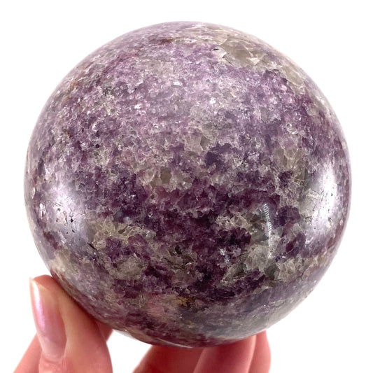 Lepidolite Sphere, crystal ball, lepidolite crystal ball, lepidolite