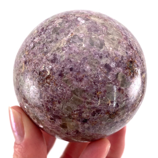 Lepidolite Sphere, crystal ball, lepidolite crystal ball, lepidolite