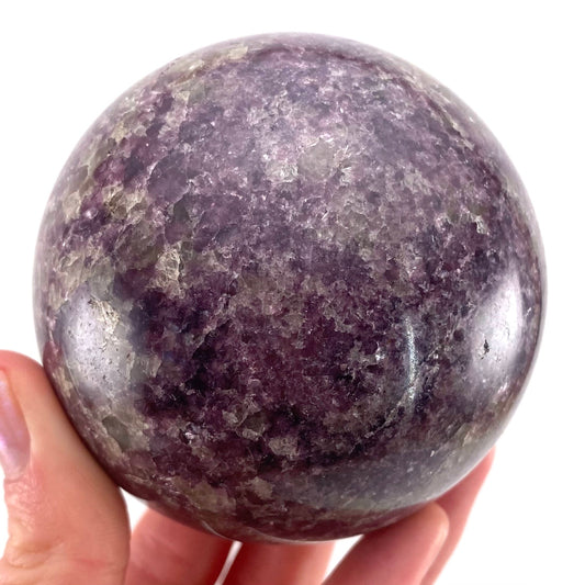 Lepidolite Sphere, crystal ball, lepidolite crystal ball, lepidolite