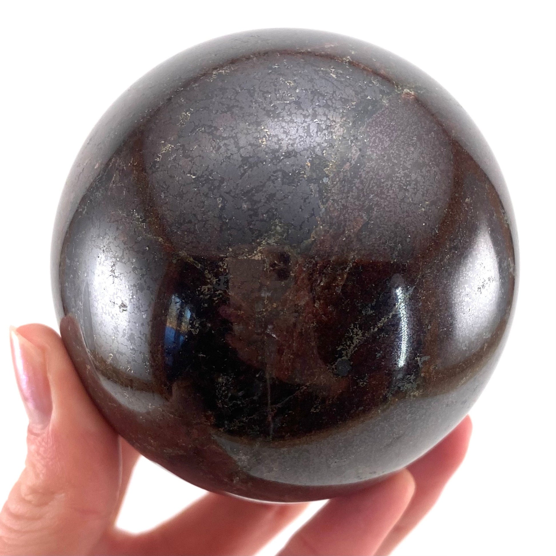 Garnet Sphere, crystal ball, garnet crystal ball, red garnet