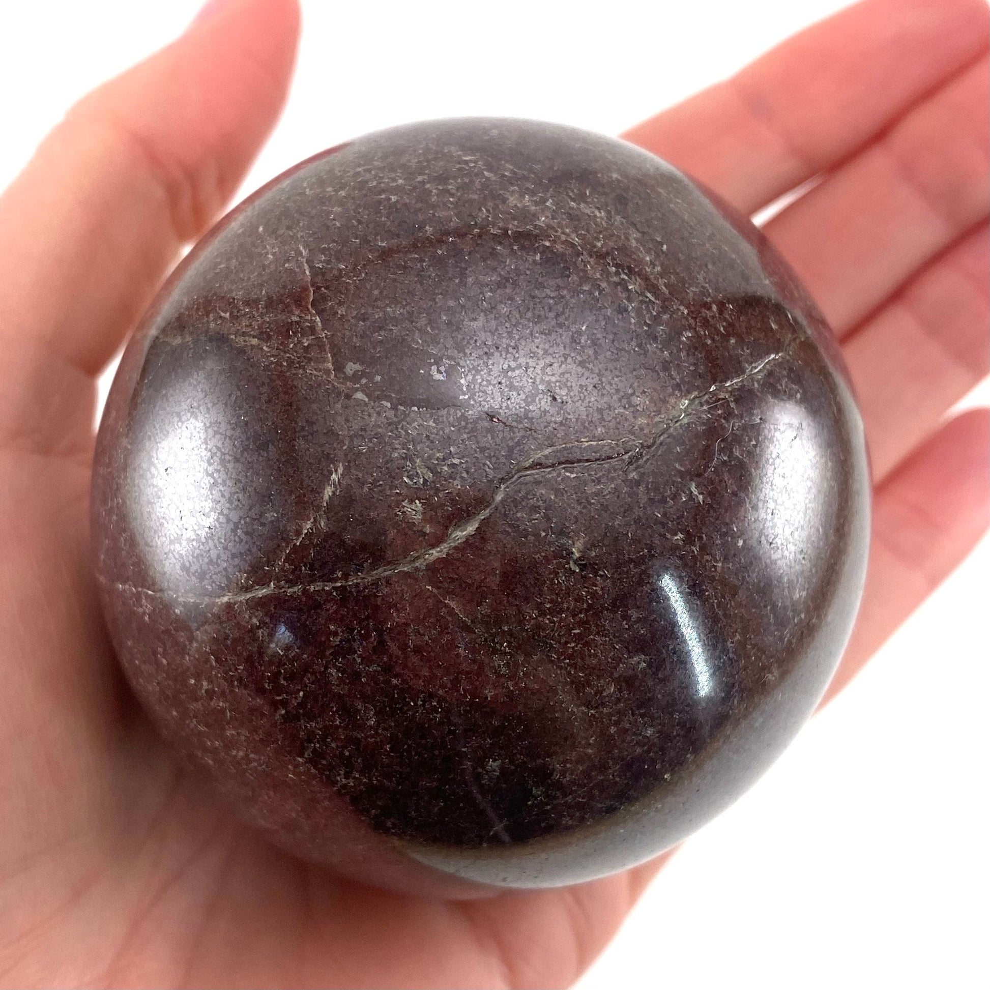 Garnet Sphere, crystal ball, garnet crystal ball, red garnet