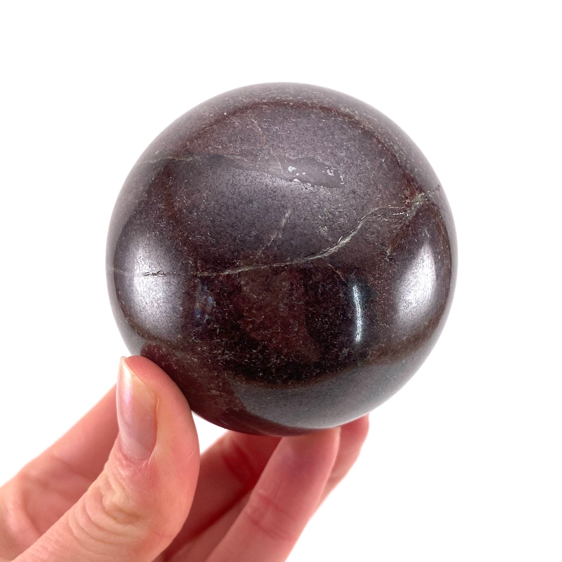 Garnet Sphere, crystal ball, garnet crystal ball, red garnet