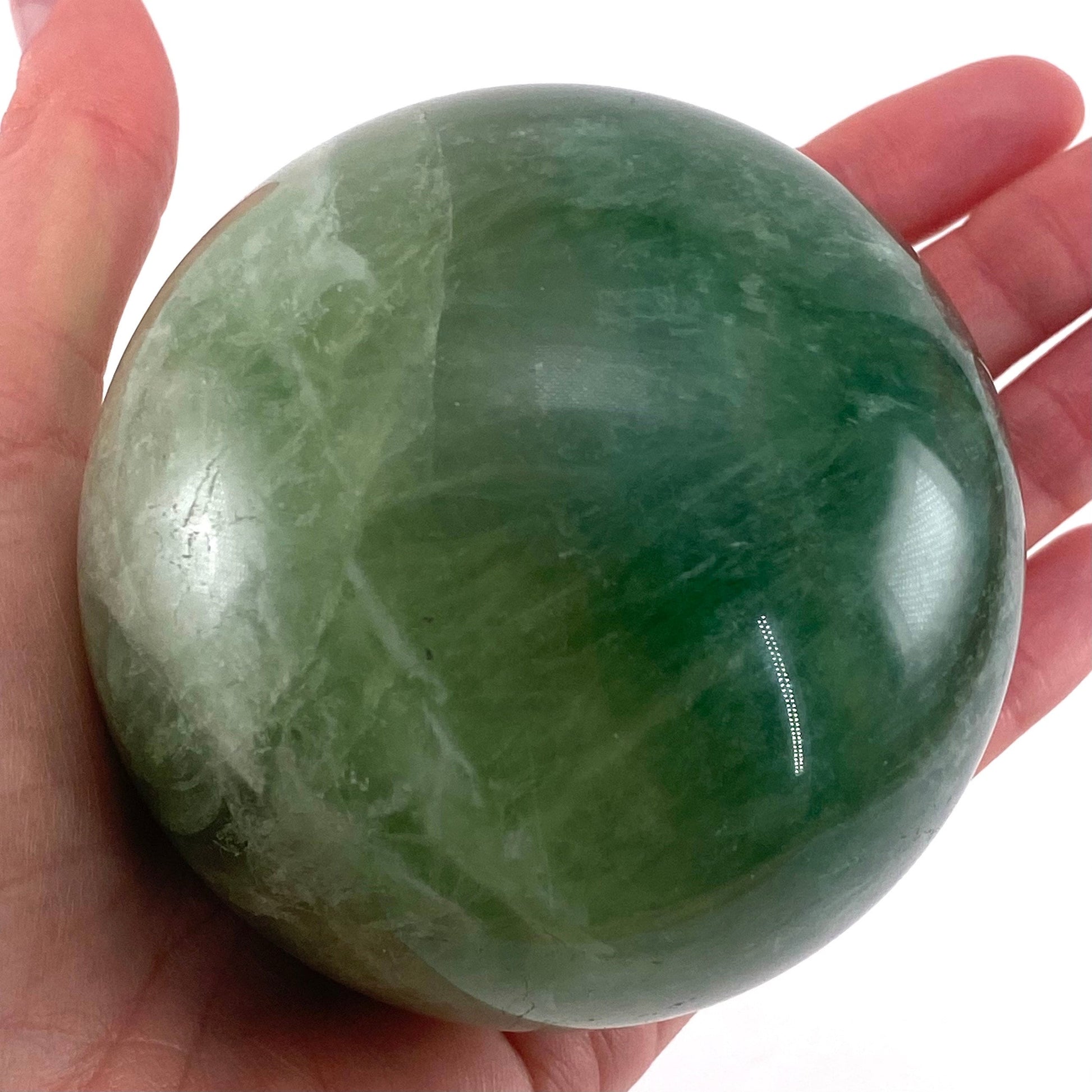 Green Fluorite Sphere, crystal ball, green fluorite sphere, fluorite palm stone, crystal sphere