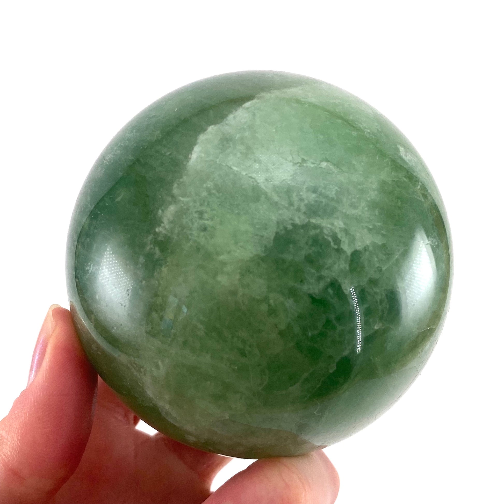 Green Fluorite Sphere, crystal ball, green fluorite sphere, fluorite palm stone, crystal sphere