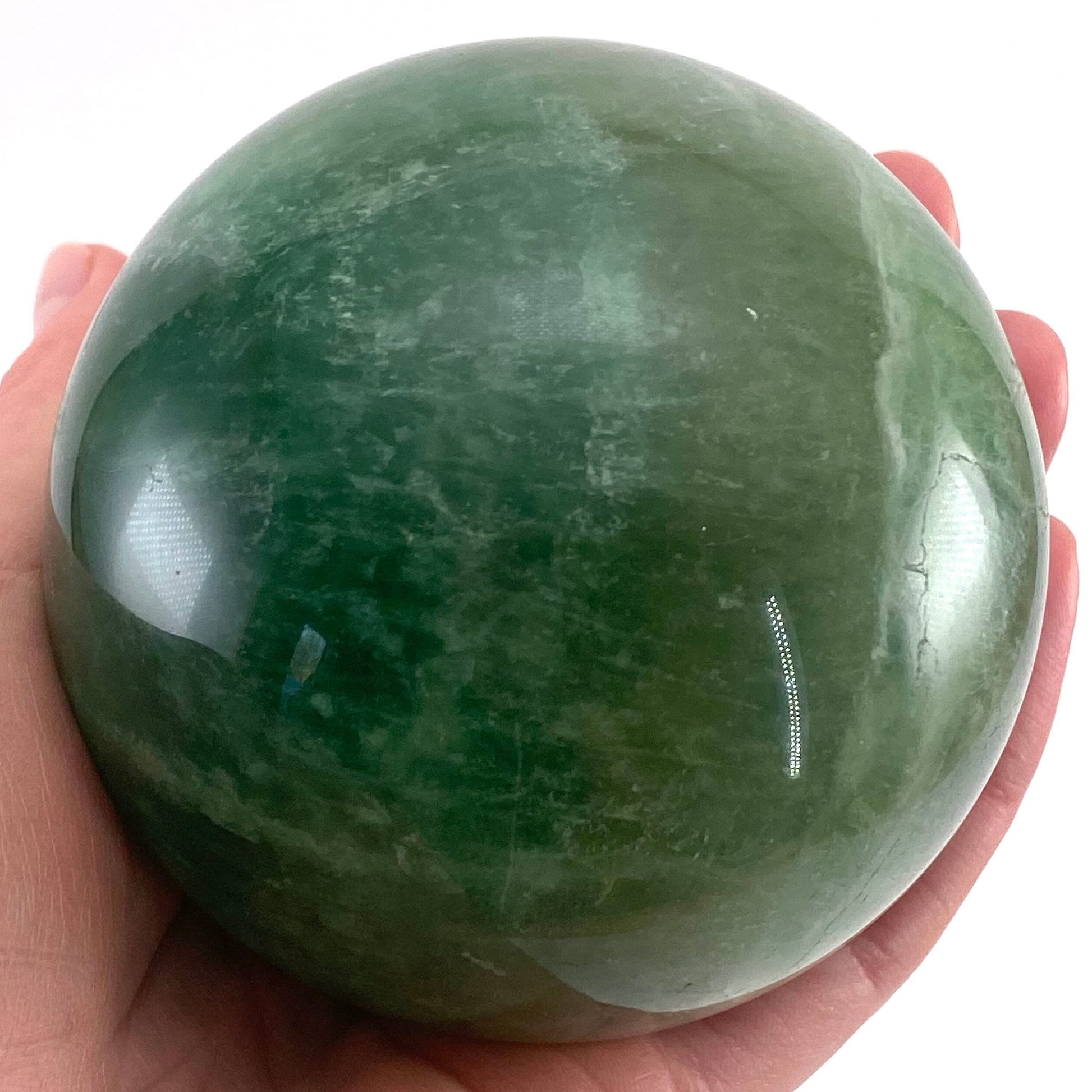 Green Fluorite Sphere, crystal ball, green fluorite sphere, fluorite palm stone, crystal sphere