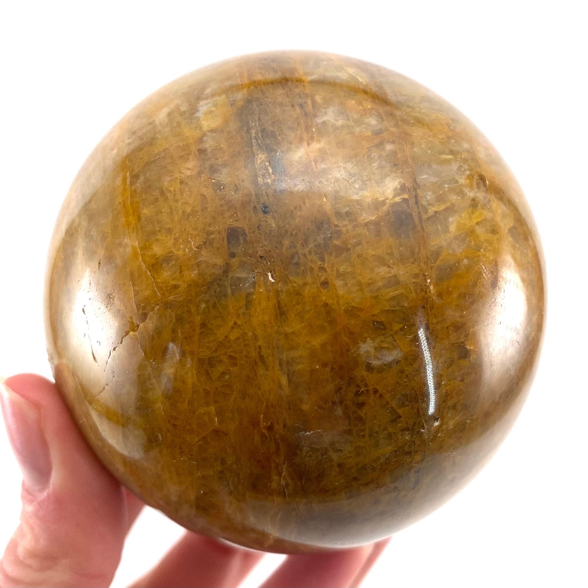 Golden Healer Quartz Sphere, crystal ball, hematoid quartz sphere, yellow Hematoid Quartz, golden healer