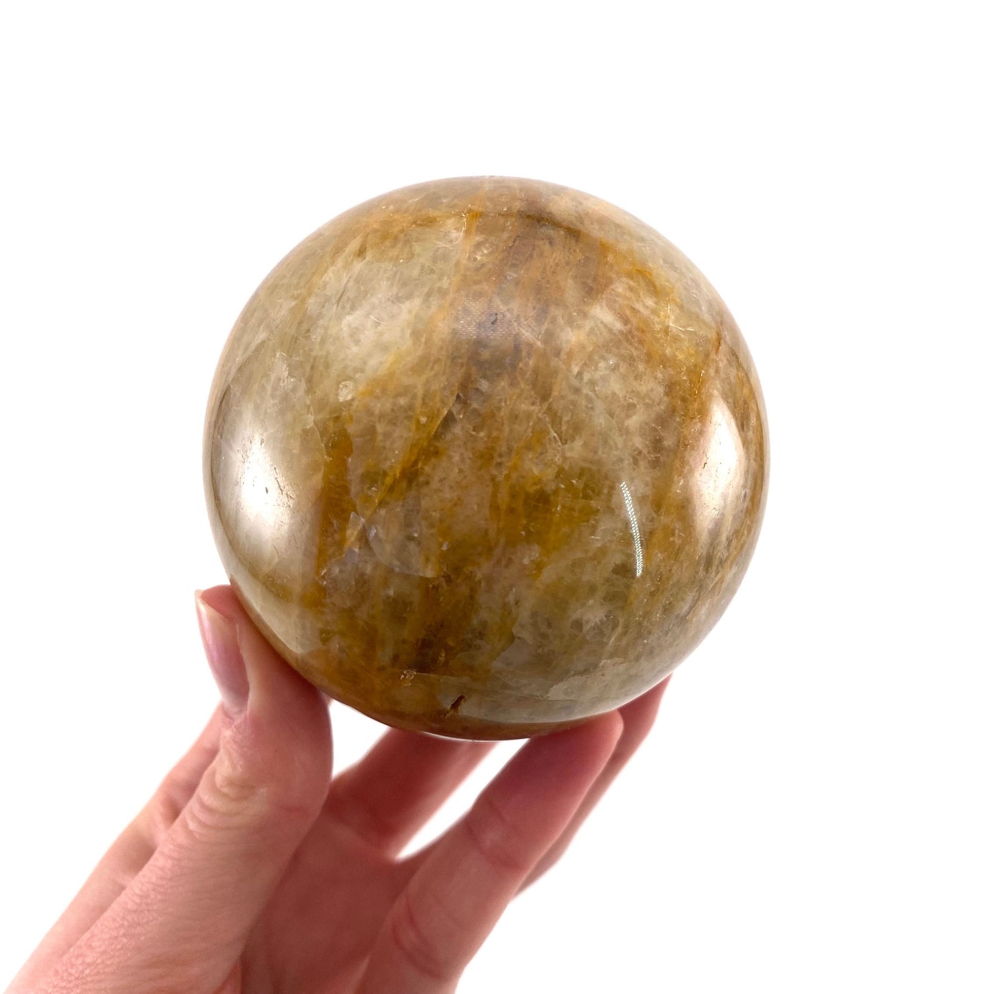 Golden Healer Quartz Sphere, crystal ball, hematoid quartz sphere, yellow Hematoid Quartz, golden healer