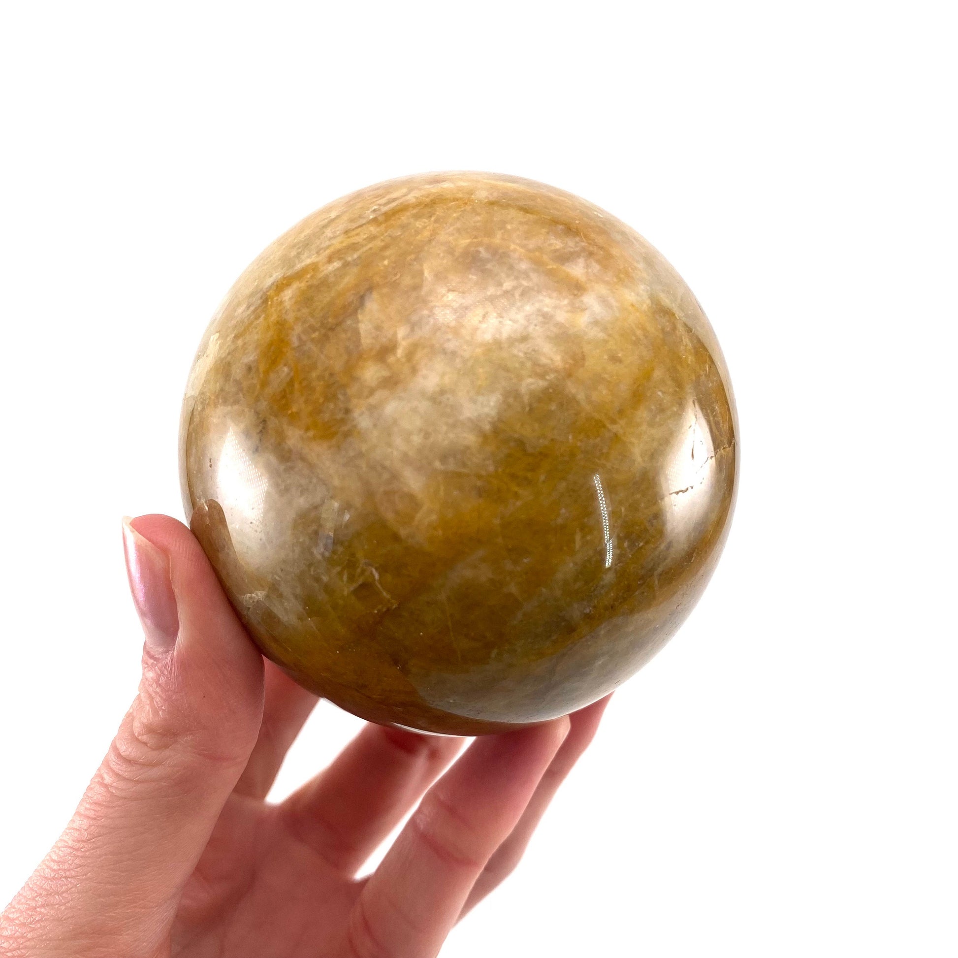 Golden Healer Quartz Sphere, crystal ball, hematoid quartz sphere, yellow Hematoid Quartz, golden healer