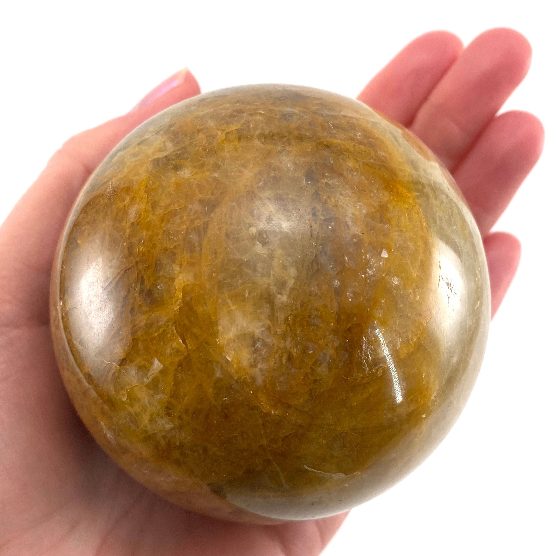 Golden Healer Quartz Sphere, crystal ball, hematoid quartz sphere, yellow Hematoid Quartz, golden healer