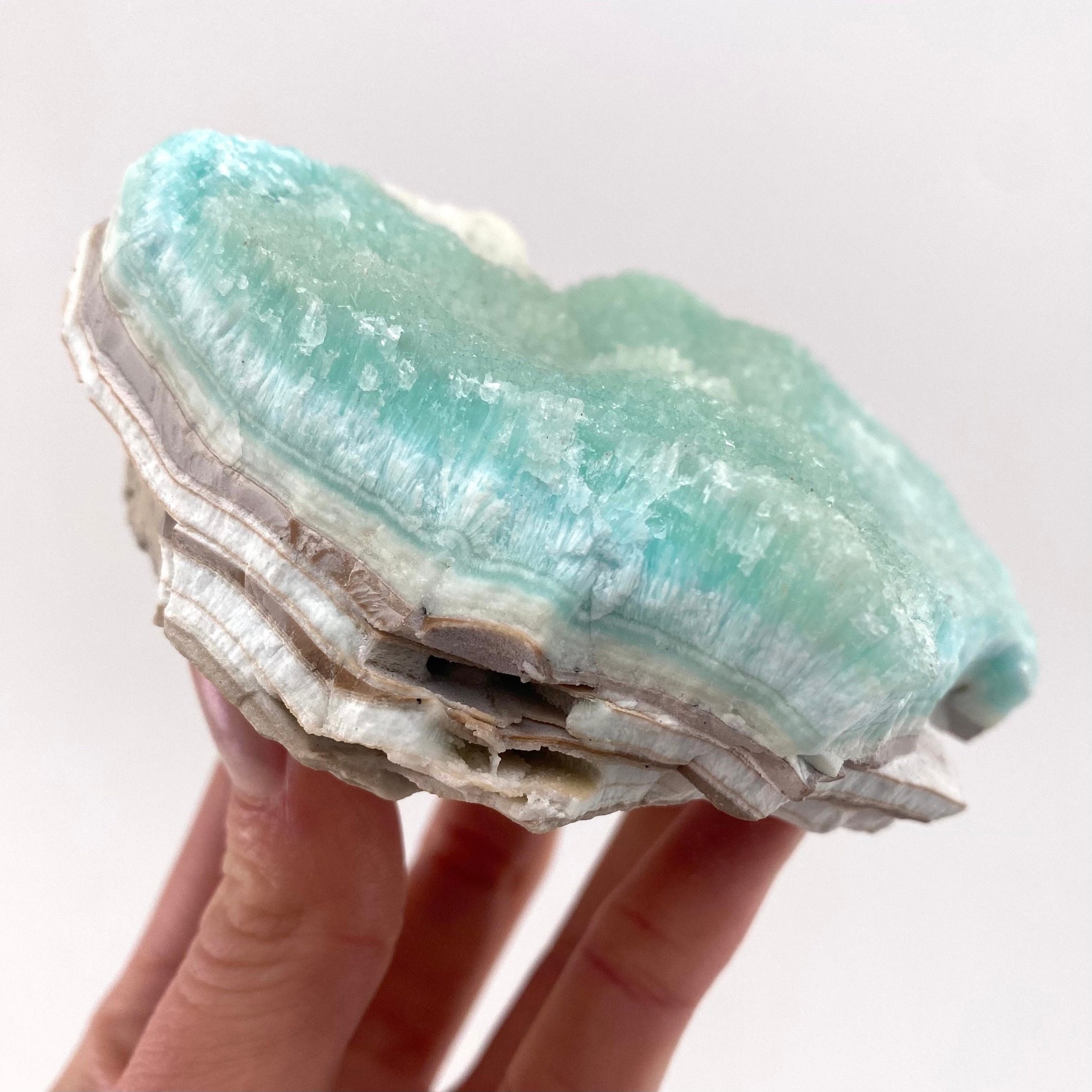 Blue Aragonite (Afghanistan), blue aragonite specimen, raw aragonite, botryoidal aragonite crystal