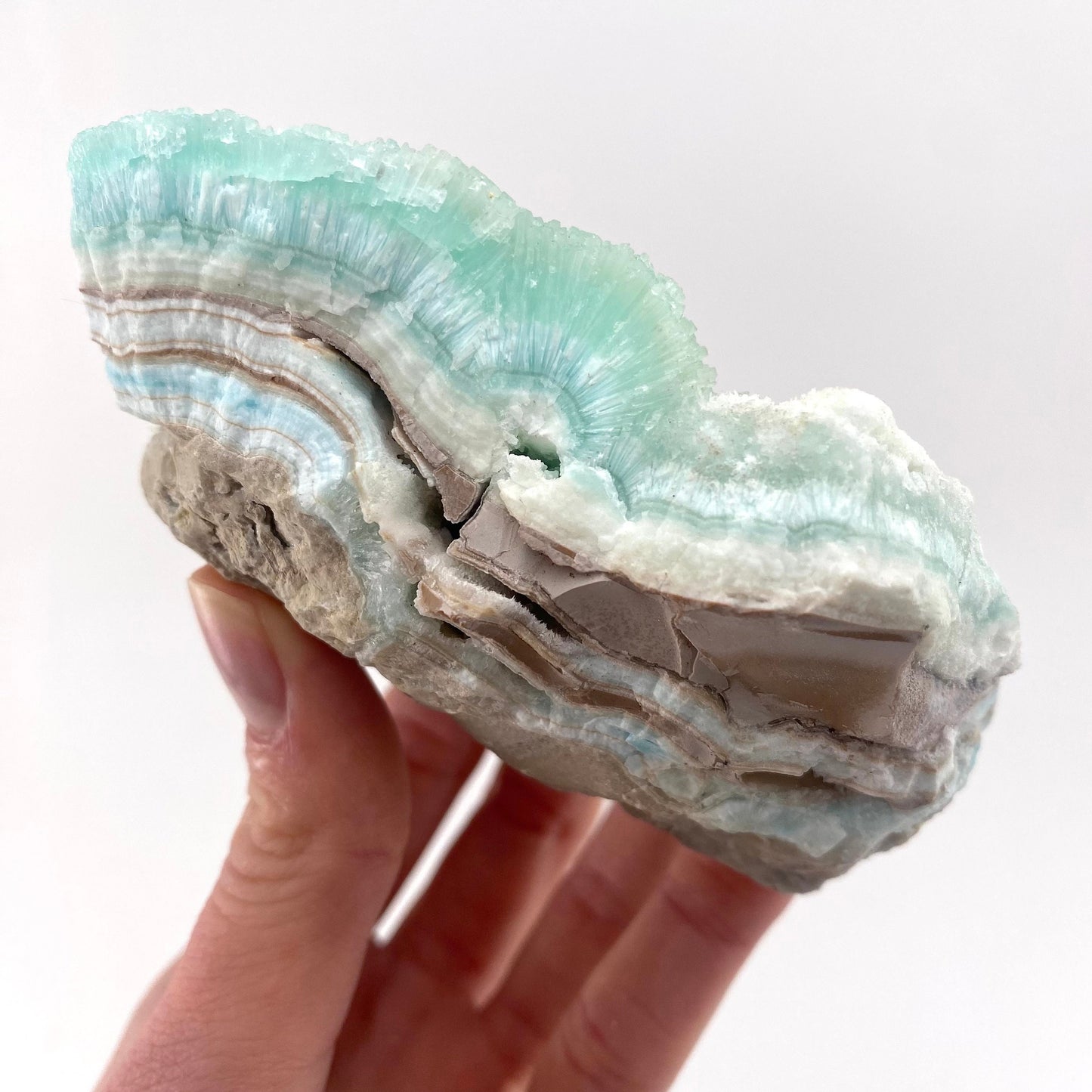 Blue Aragonite (Afghanistan), blue aragonite specimen, raw aragonite, botryoidal aragonite crystal