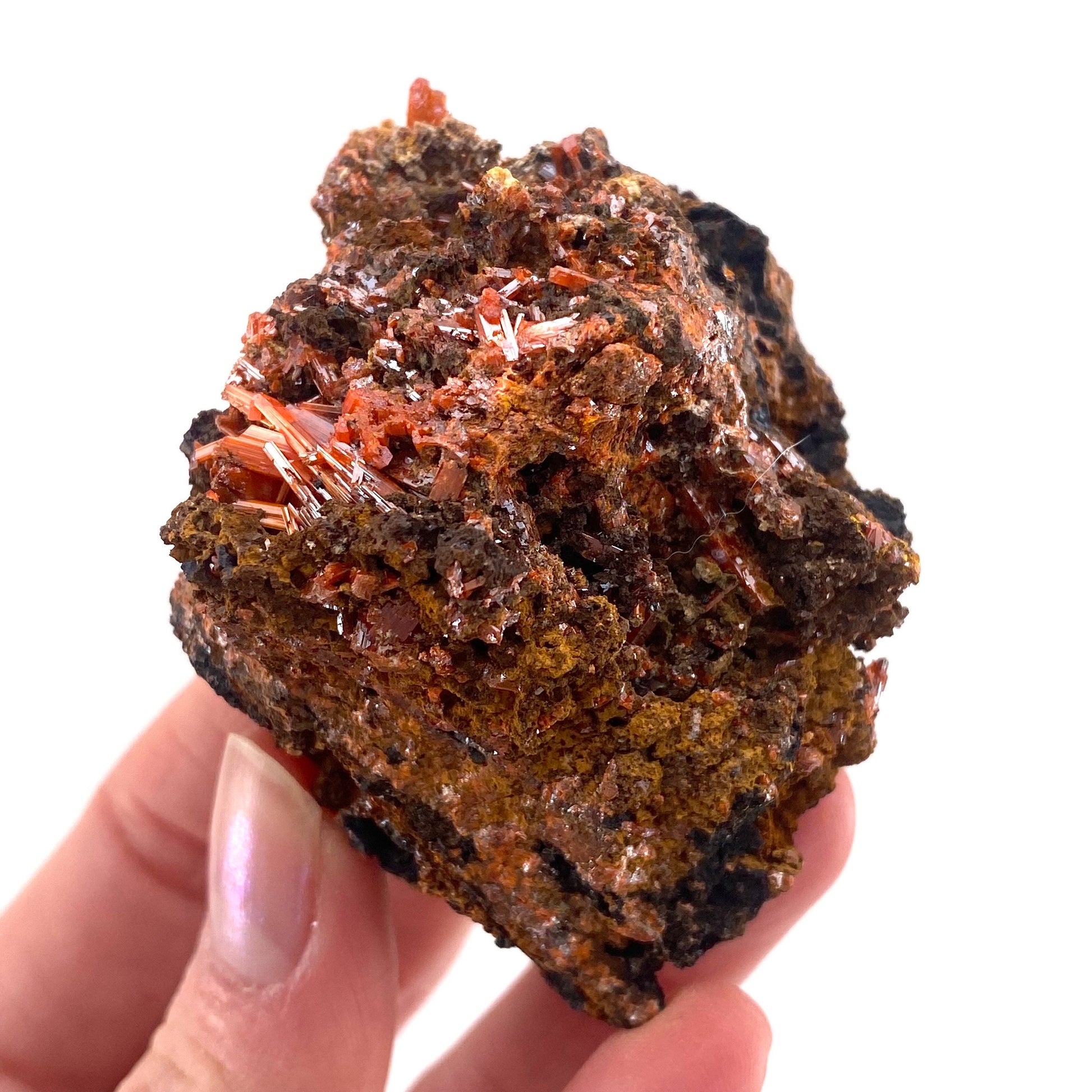 Crocoite Specimen (Australia), raw crocoite, crocoite crystal, orange crocoite, mineral specimen, rare minerals