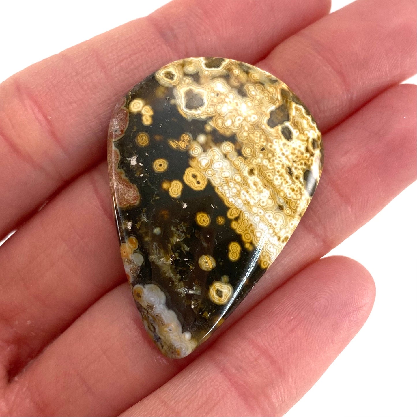 Ocean Jasper Cabochon, crystal cabochon, ocean jasper, gemstone cabochon, orbicular jasper, orbicular jasper cabochon