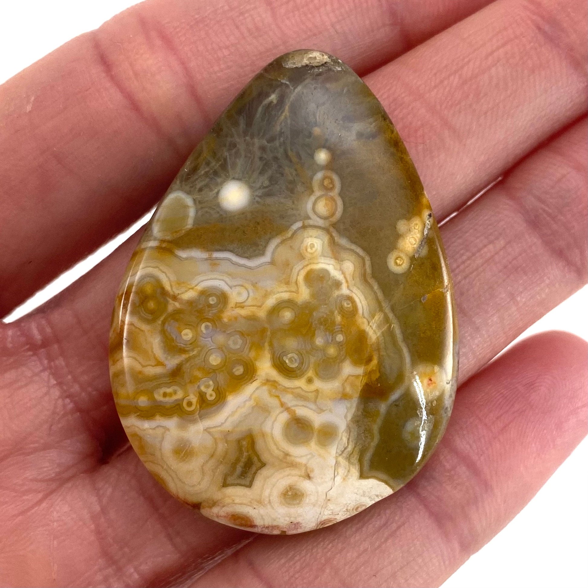 Ocean Jasper Cabochon, crystal cabochon, ocean jasper, gemstone cabochon, orbicular jasper, orbicular jasper cabochon