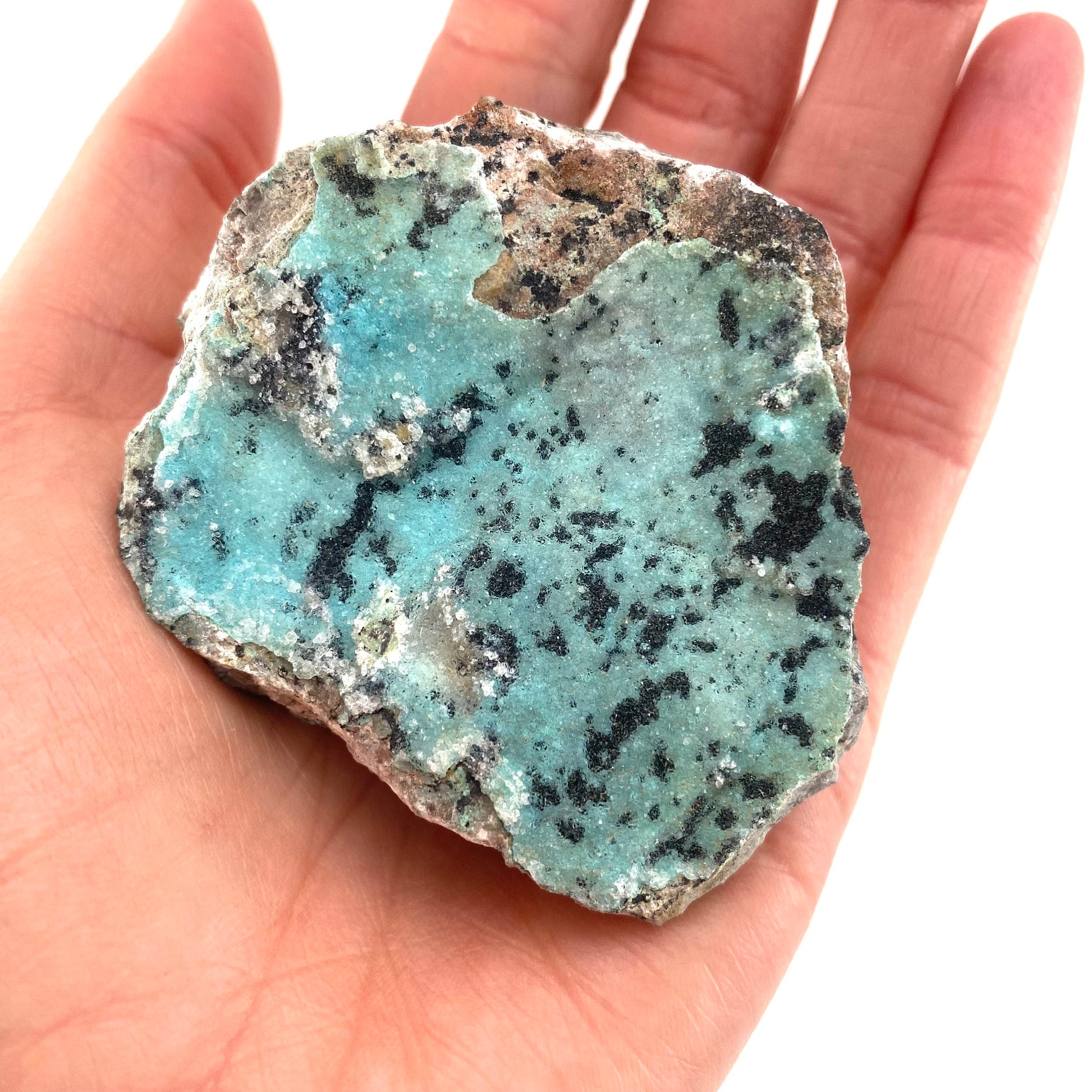Sparkly Druzy Chrysocolla & Malachite Specimen (Congo), raw chrysocolla, druzy chrysocolla, chrysocolla crystal, raw crystals