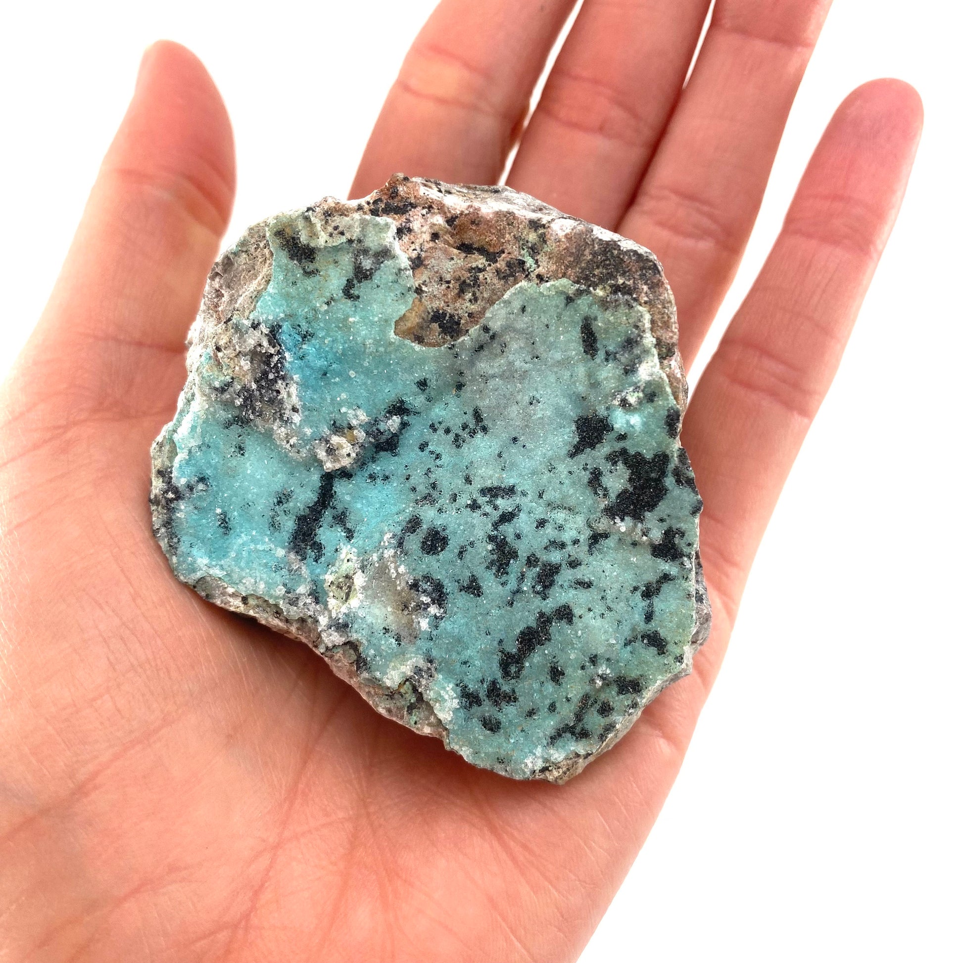 Sparkly Druzy Chrysocolla & Malachite Specimen (Congo), raw chrysocolla, druzy chrysocolla, chrysocolla crystal, raw crystals