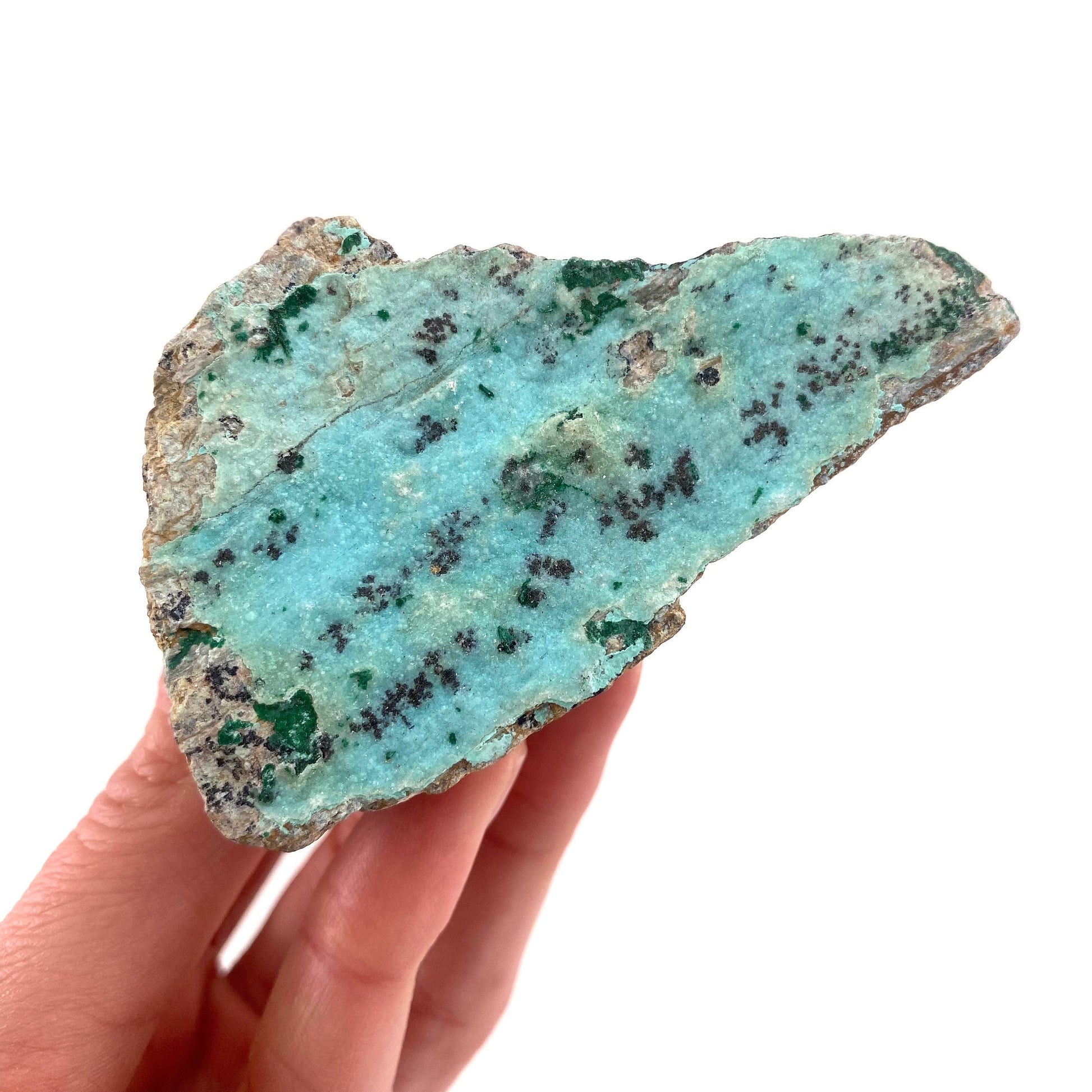 Sparkly Druzy Chrysocolla & Malachite Specimen (Congo), raw chrysocolla, druzy chrysocolla, chrysocolla crystal, raw crystals