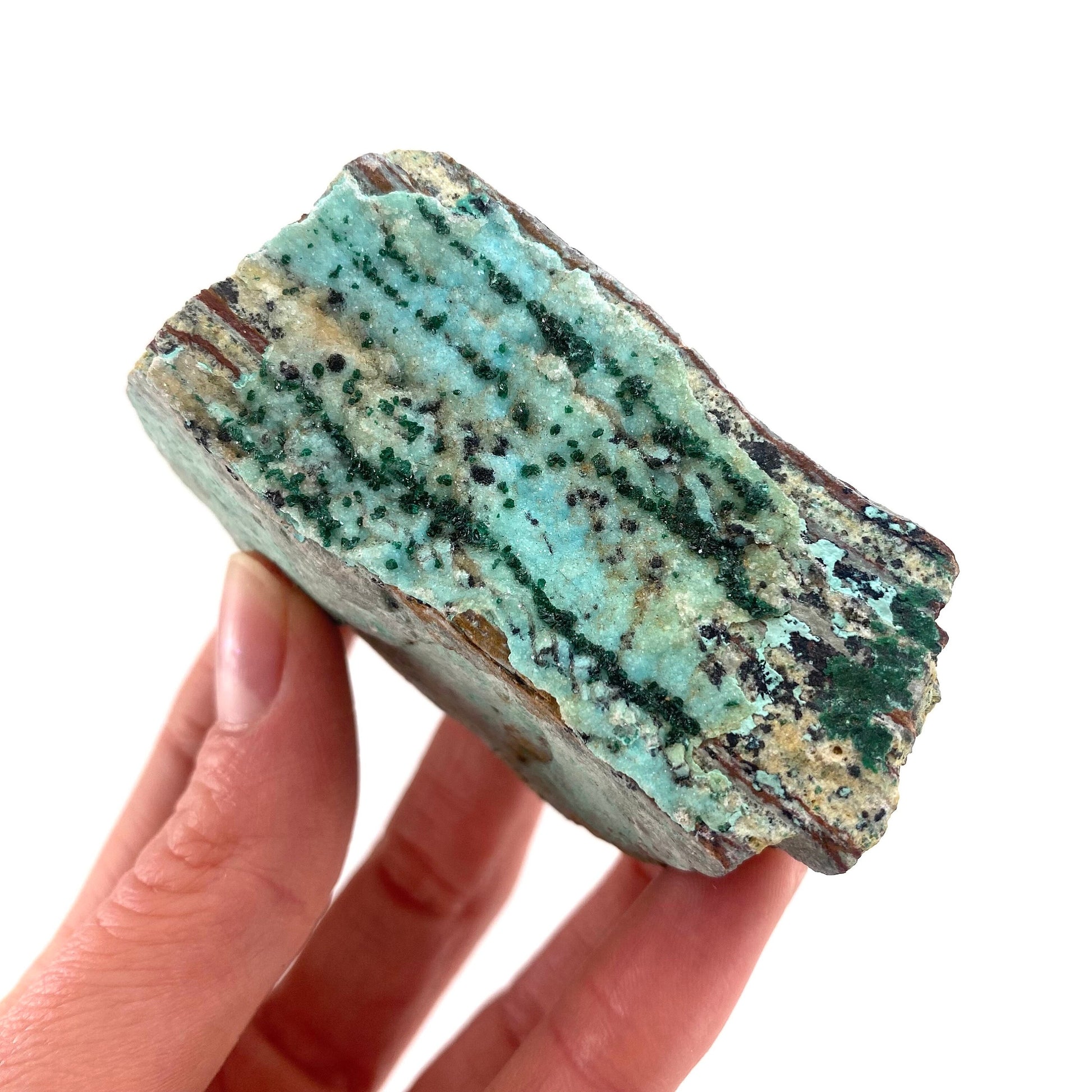 Sparkly Druzy Chrysocolla & Malachite Specimen (Congo), raw chrysocolla, druzy chrysocolla, chrysocolla crystal, raw crystals
