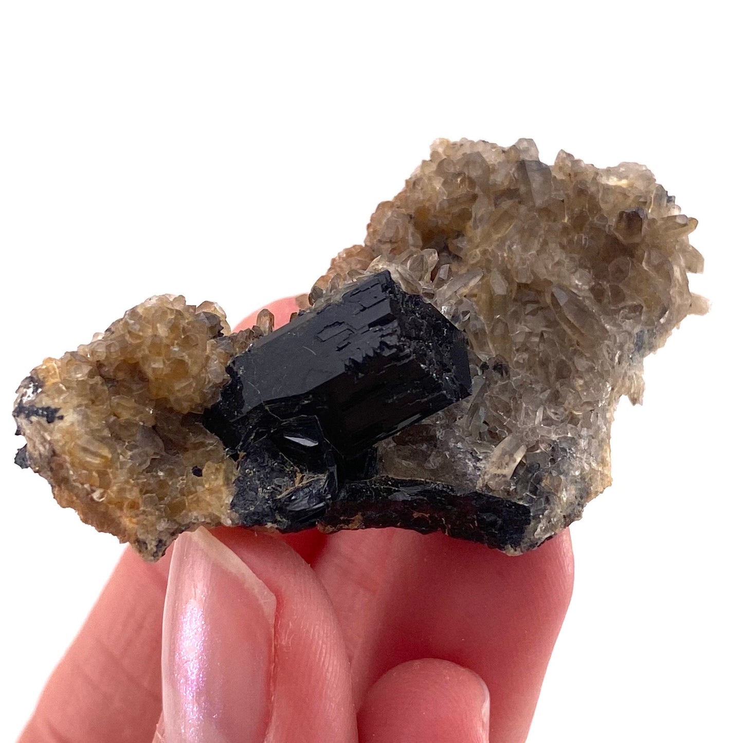 Black tourmaline cluster (Namibia), high grade black tourmaline, tourmaline crystal, black schorl
