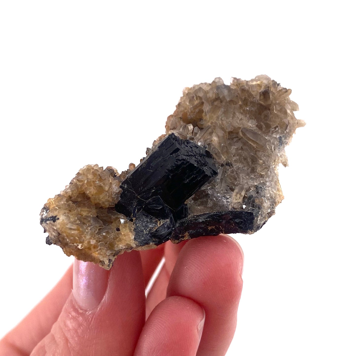 Black tourmaline cluster (Namibia), high grade black tourmaline, tourmaline crystal, black schorl