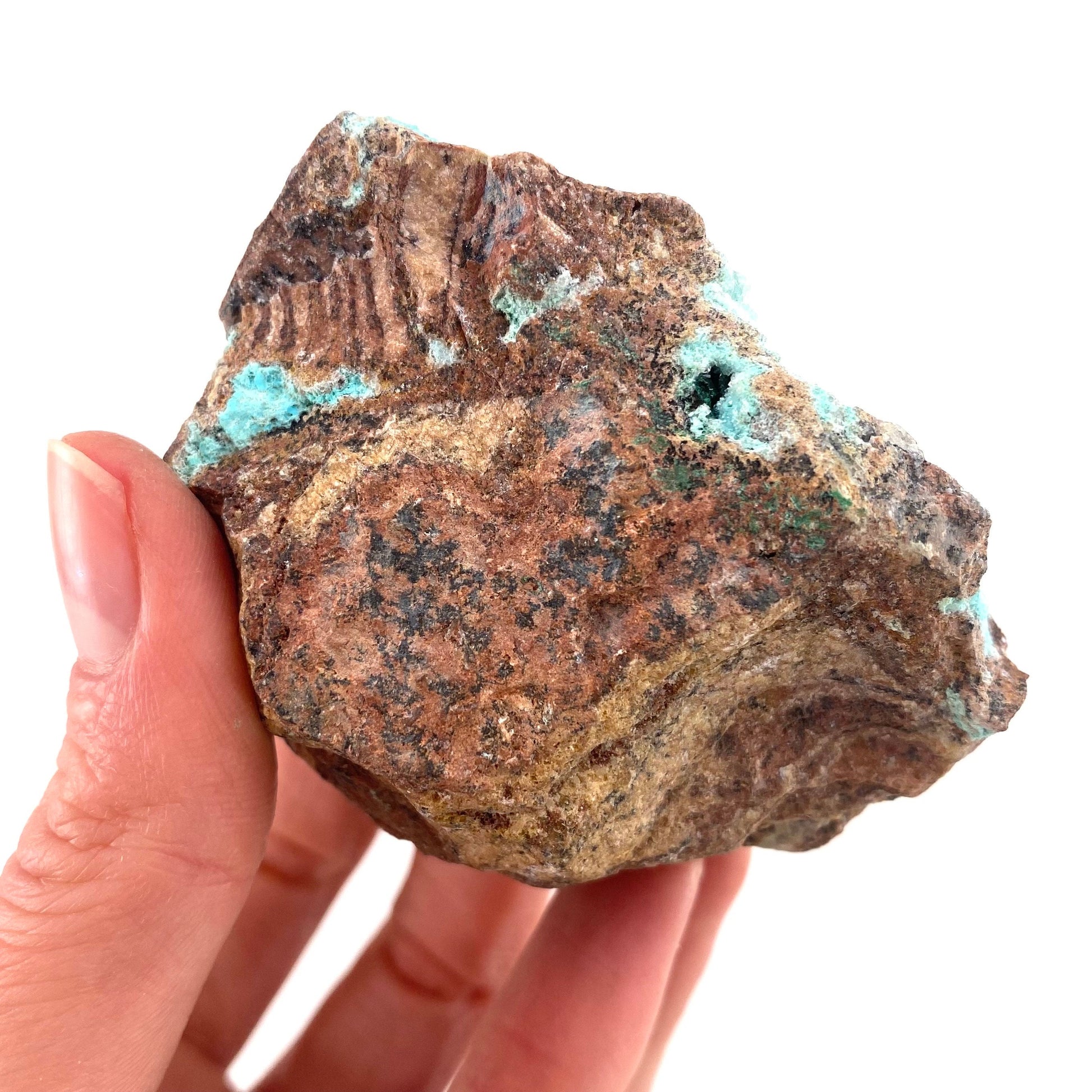 Sparkly Druzy Chrysocolla & Malachite Specimen (Congo), raw chrysocolla, druzy chrysocolla, chrysocolla crystal, raw crystals