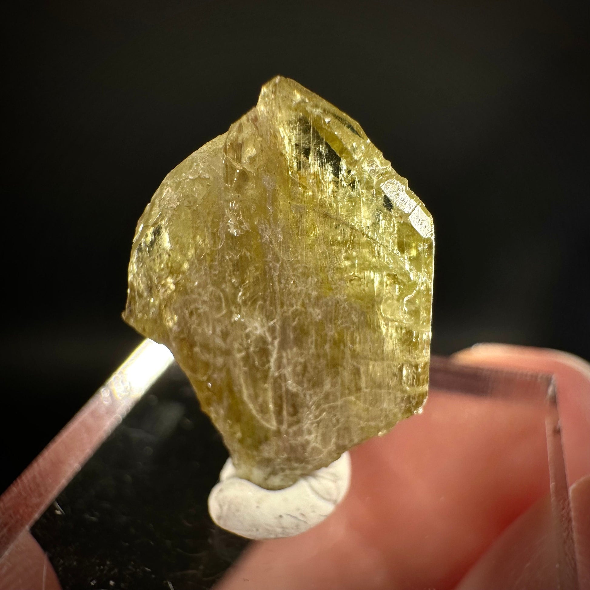 Chrysoberyl (Madagascar) | Yellow Chrysoberyl Specimen, raw chrysoberyl, rare minerals, mineral specimen, rare crystals