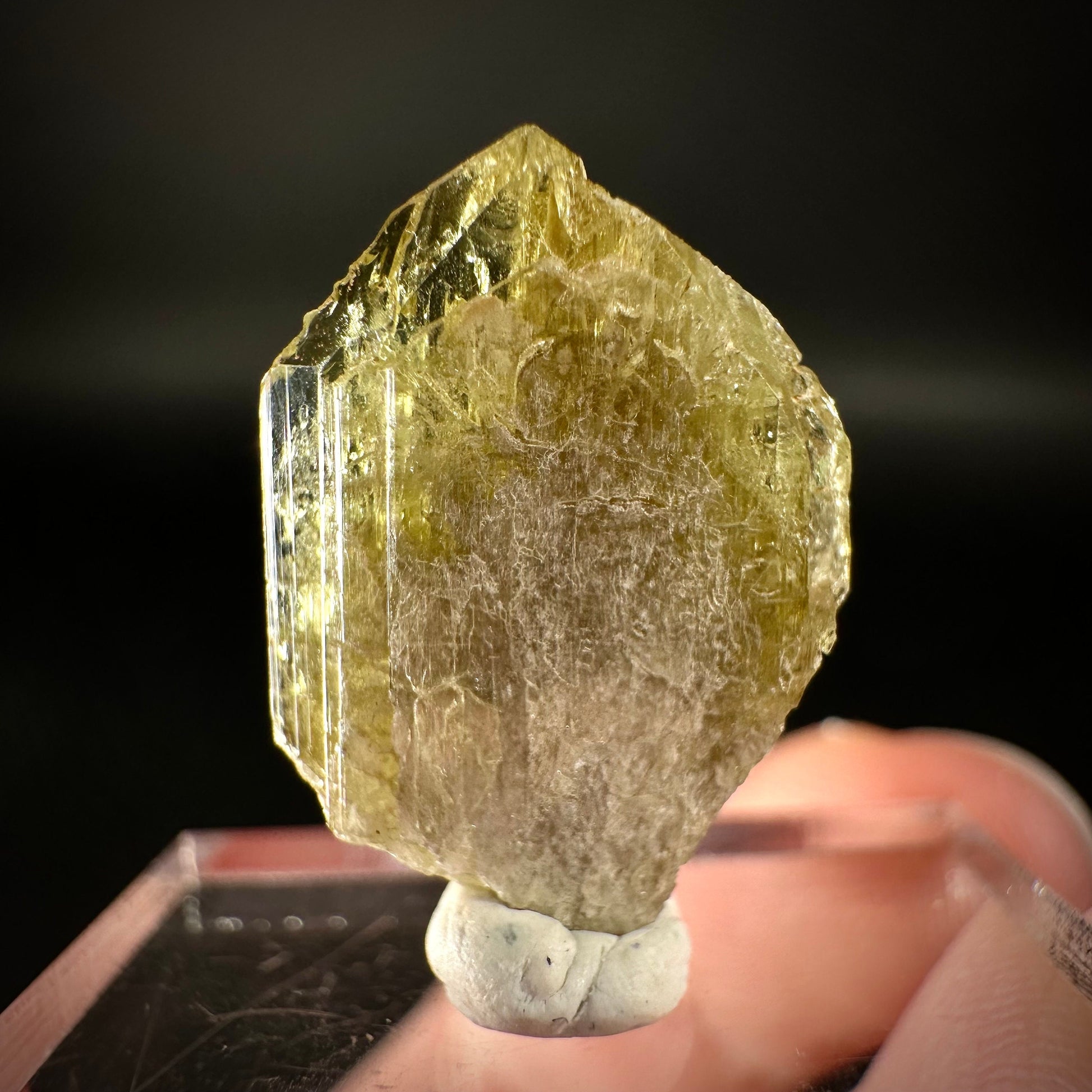 Chrysoberyl (Madagascar) | Yellow Chrysoberyl Specimen, raw chrysoberyl, rare minerals, mineral specimen, rare crystals