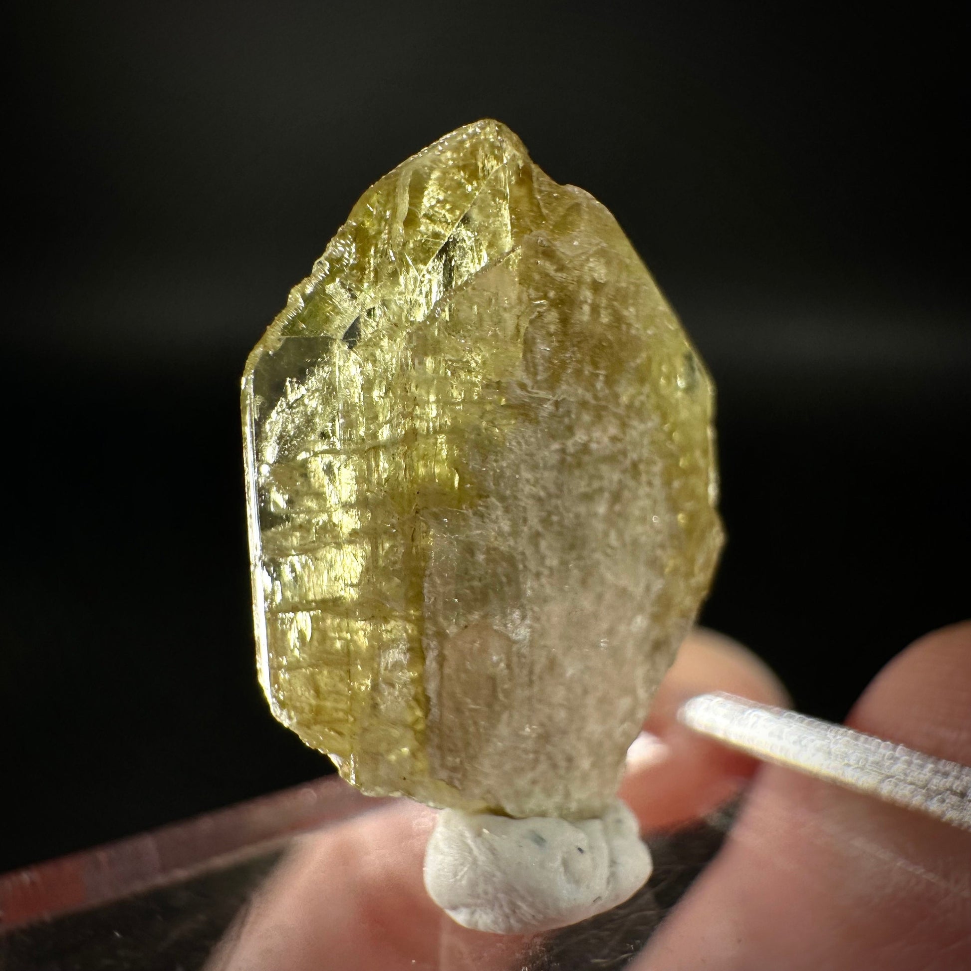 Chrysoberyl (Madagascar) | Yellow Chrysoberyl Specimen, raw chrysoberyl, rare minerals, mineral specimen, rare crystals