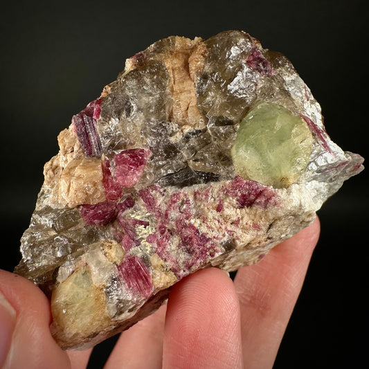 Rare! Londonite with Liddicoatite on Matrix (Madagascar) | rare minerals, mineral specimen, rare crystals