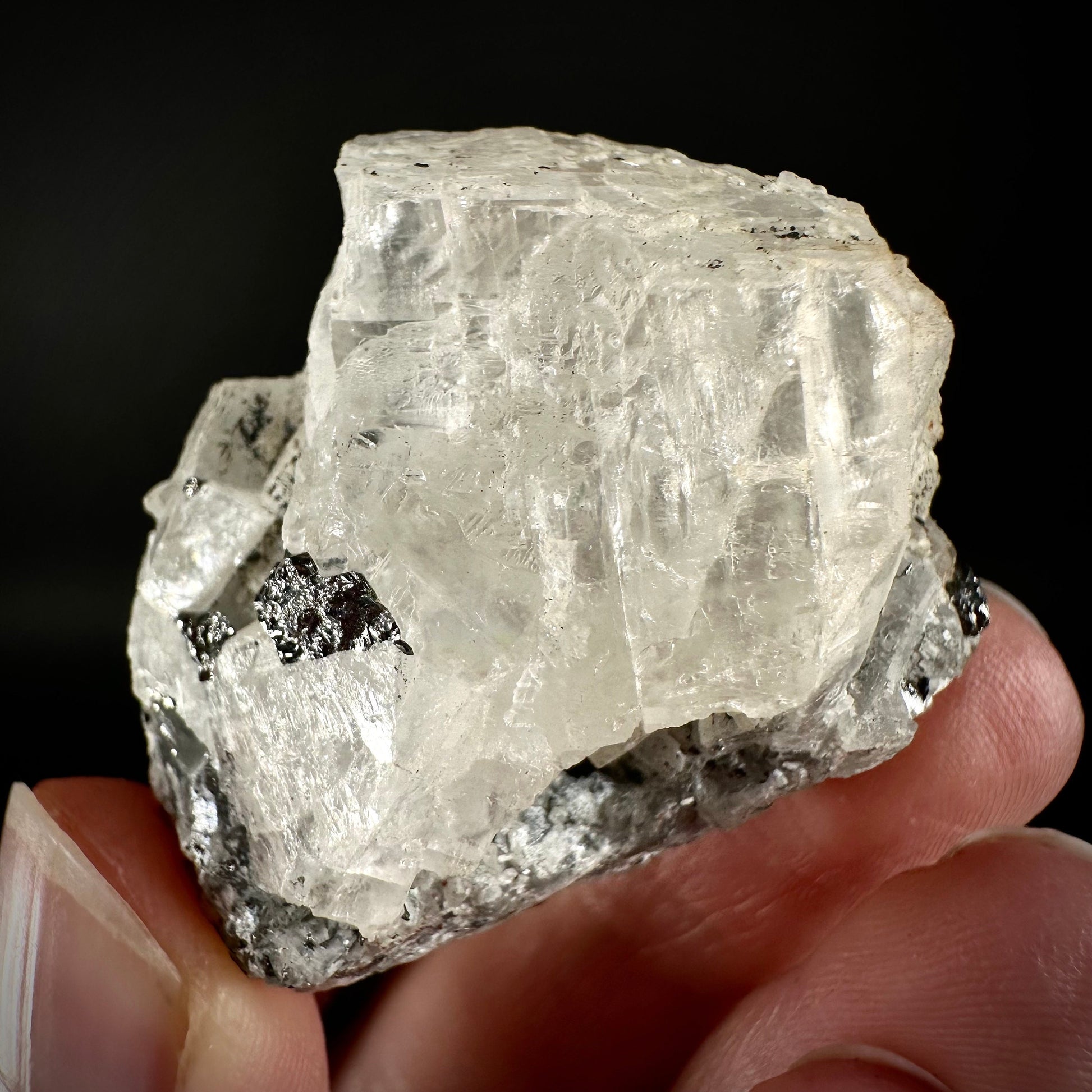 Rare! Carrollite in Calcite Specimen (DR Congo) | carrollite crystal, mineral specimen, rare minerals, rare gems