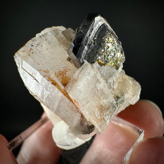 Rare! Carrollite in Calcite Specimen (DR Congo) | carrollite crystal, mineral specimen, rare minerals, rare gems