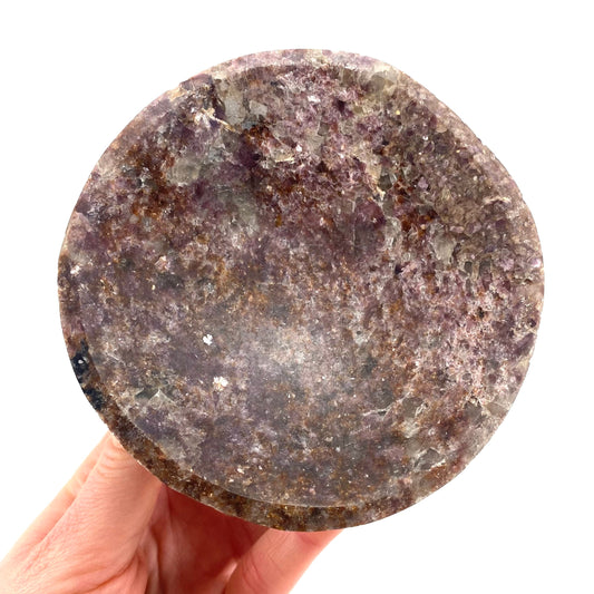 Lepidolite bowl, natural lepidolite, polished lepidolite bowl, lepidolite bowl, crystal bowl, trinket bowl
