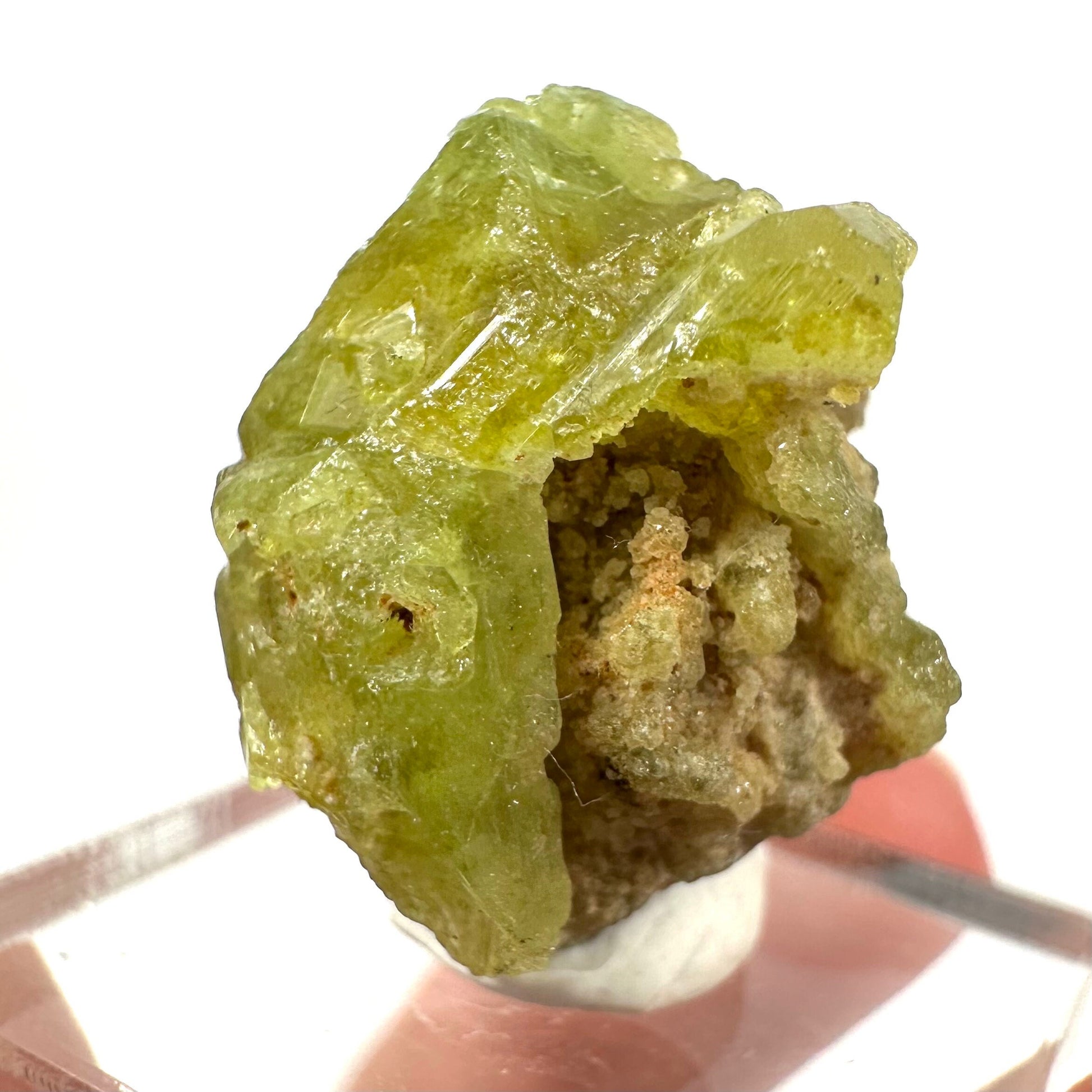 Andradite-Grossular Garnet (Mali) | green garnet, raw garnet crystal, grossular garnet crystal, raw green garnet, mineral specimen, crystals