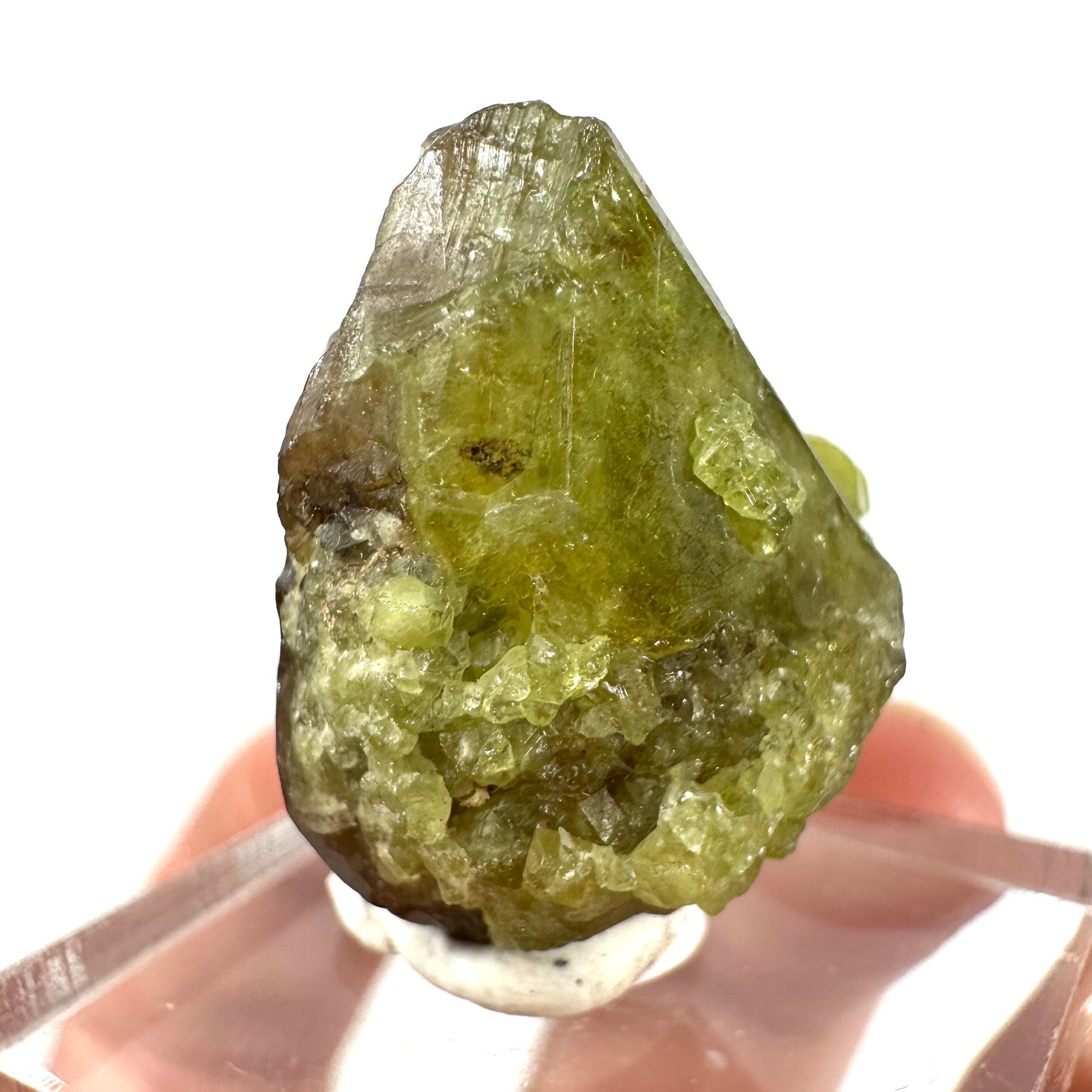 Andradite-Grossular Garnet (Mali) | green garnet, raw garnet crystal, grossular garnet crystal, raw green garnet, mineral specimen, crystals