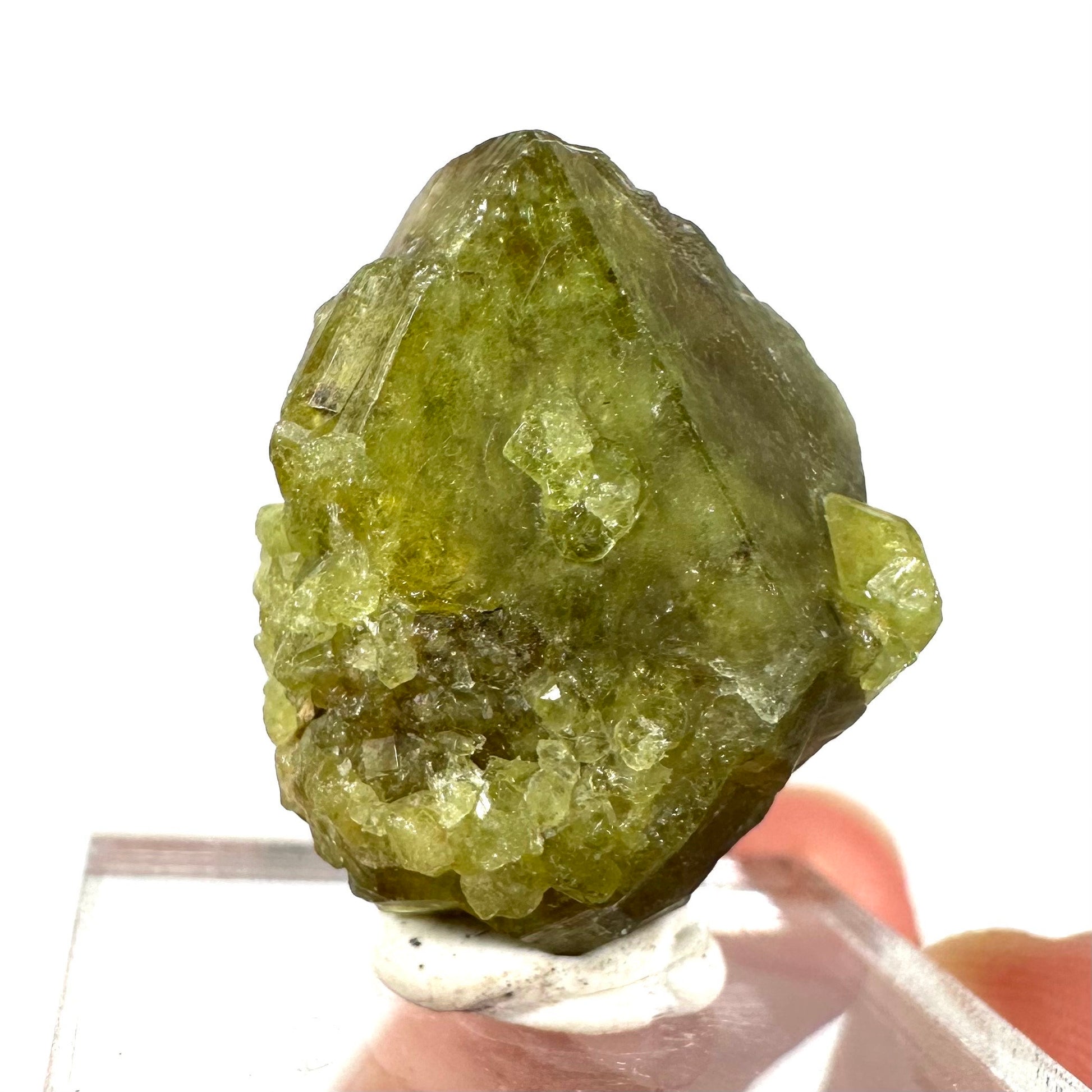 Andradite-Grossular Garnet (Mali) | green garnet, raw garnet crystal, grossular garnet crystal, raw green garnet, mineral specimen, crystals