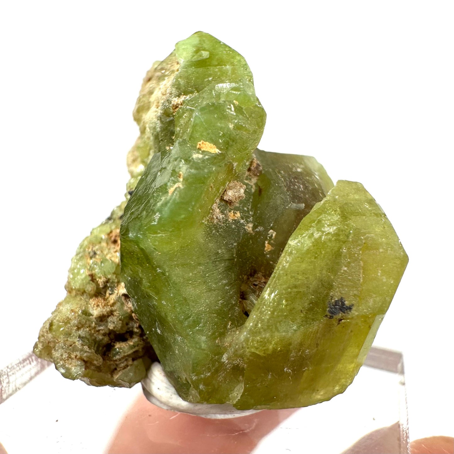 Andradite-Grossular Garnet (Mali) | green garnet, raw garnet crystal, grossular garnet crystal, raw green garnet, mineral specimen, crystals