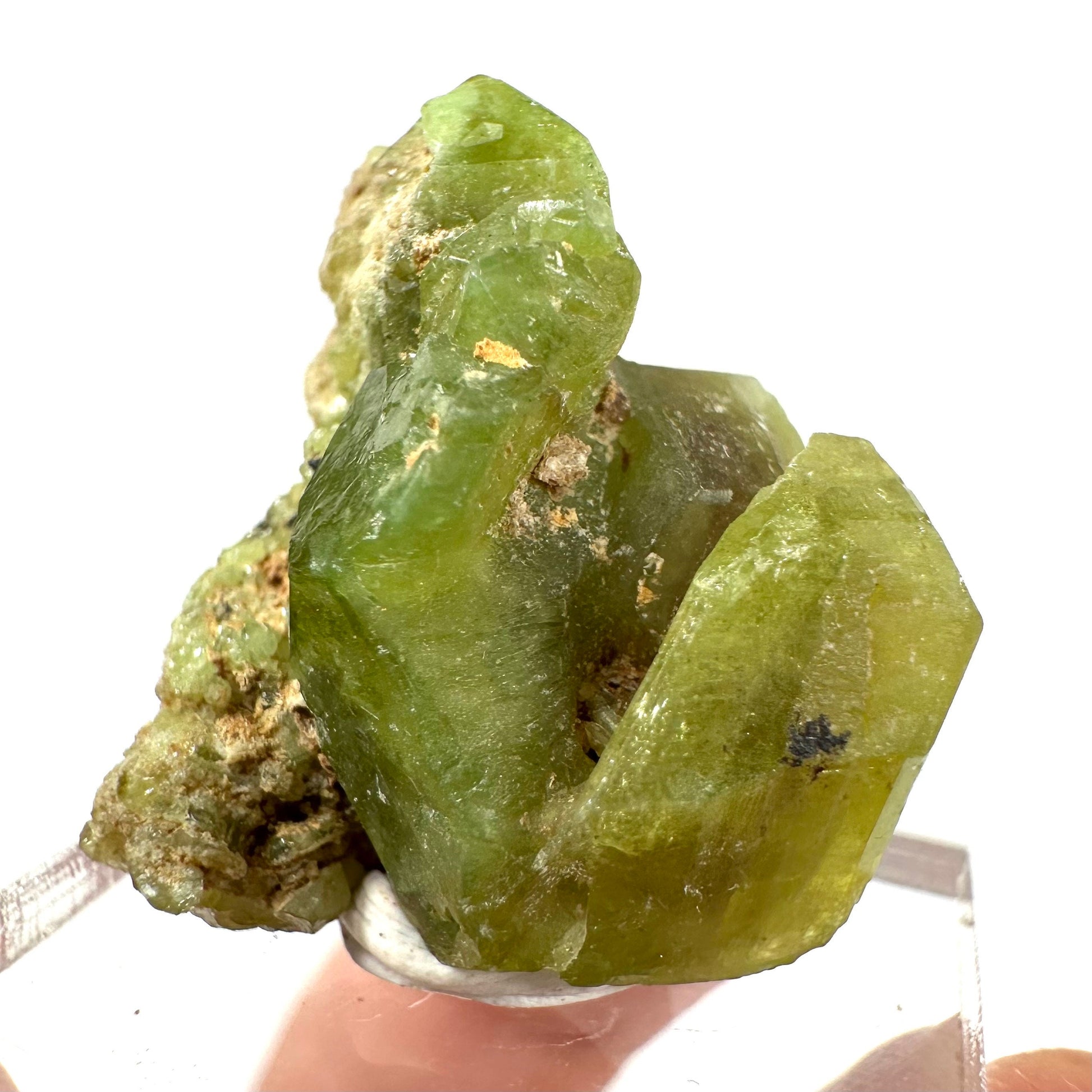 Andradite-Grossular Garnet (Mali) | green garnet, raw garnet crystal, grossular garnet crystal, raw green garnet, mineral specimen, crystals