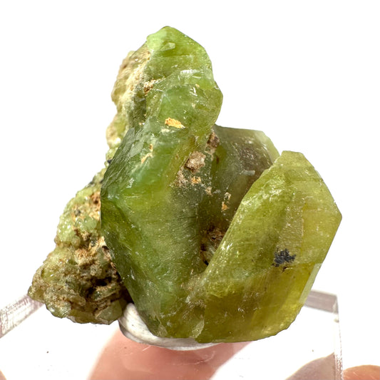 Andradite-Grossular Garnet (Mali) | green garnet, raw garnet crystal, grossular garnet crystal, raw green garnet, mineral specimen, crystals